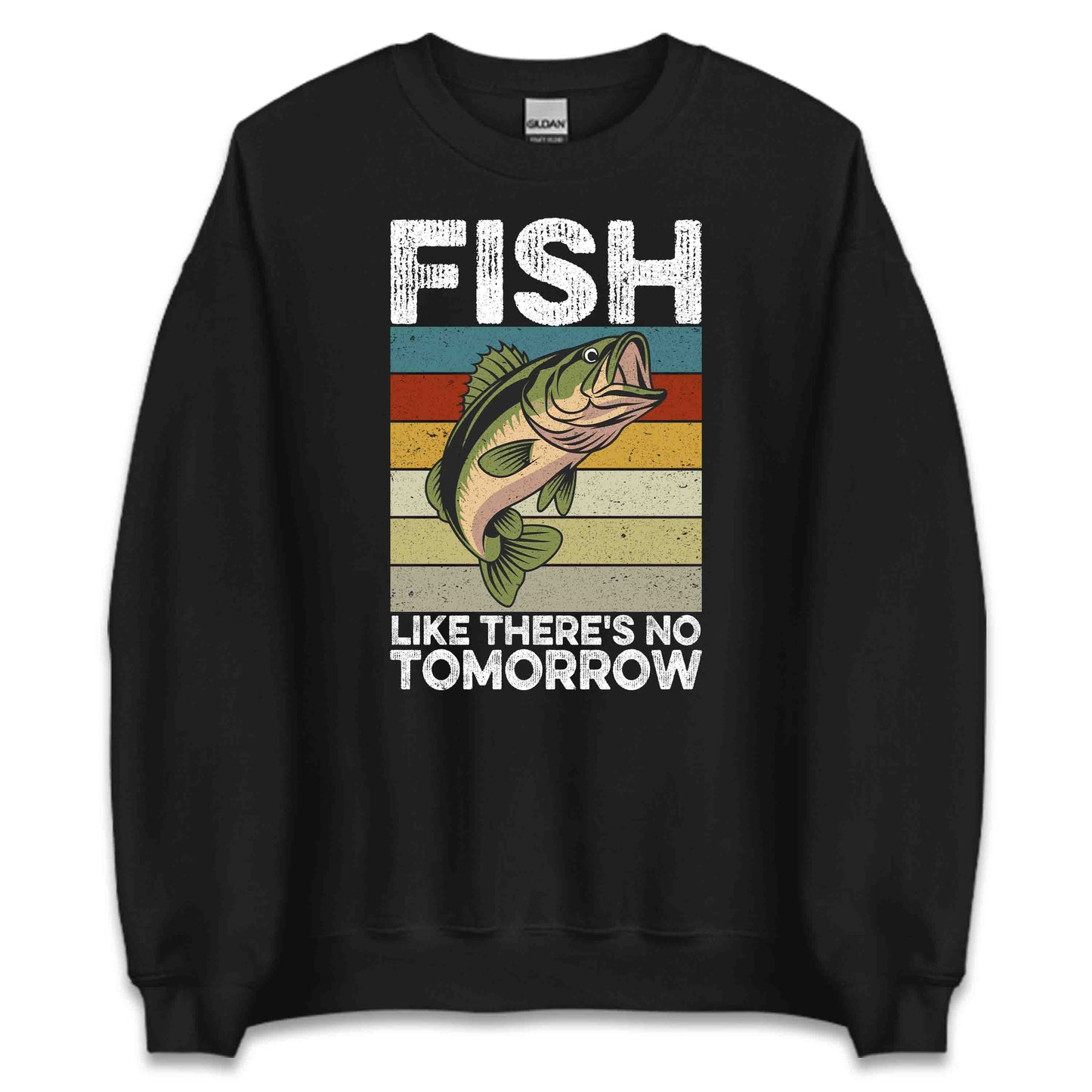 Fish Like There's No Tomorrow Retro Bass Fishing | PRODUCT CODE: RTFCHLKTHRNW