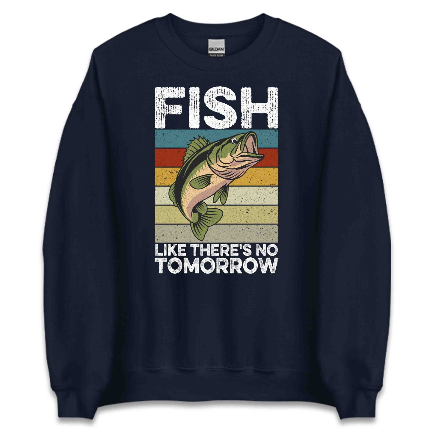 Fish Like There's No Tomorrow Retro Bass Fishing | PRODUCT CODE: RTFCHLKTHRNW