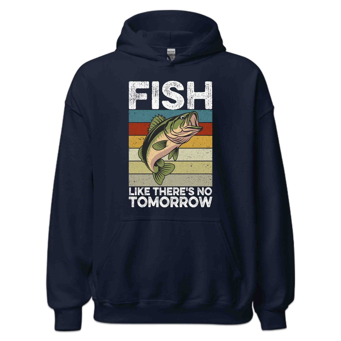 Fish Like There's No Tomorrow Retro Bass Fishing | PRODUCT CODE: RTFCHLKTHRNW