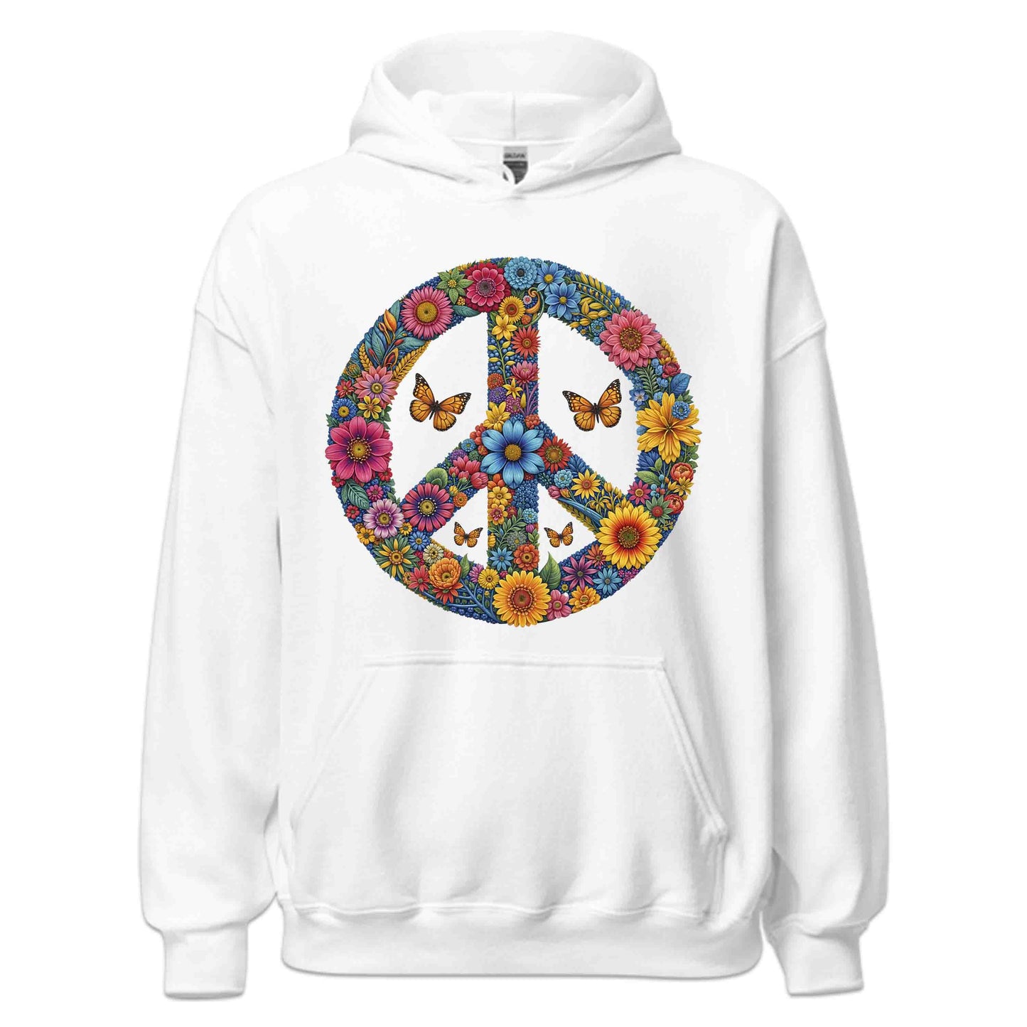 Retro Hippie Peace Sign Retro Floral Boho Vintage Groovy Butterfly | PRODUCT CODE: RTOHPEICSGN