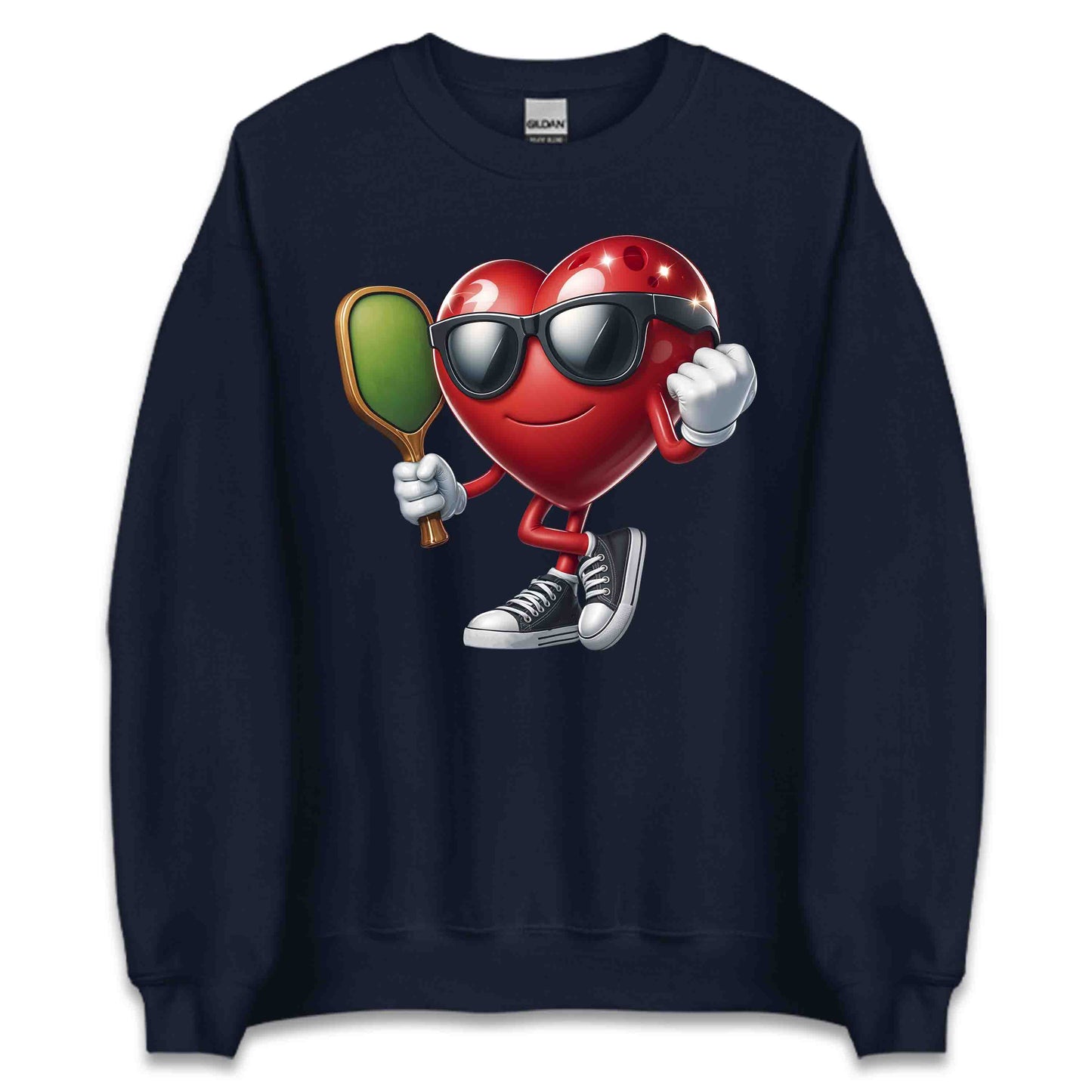 Retro Pickleball Heart Funny Sports Lover Valentine's Pickleball Paddle | PRODUCT CODE: RTOPCKLEHA
