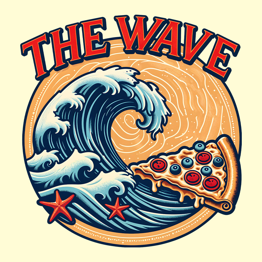 Retro Surf & Pizza T-Shirt, Vintage Wave Sweatshirt, Beach Lover Hoodie | PRODUCT CODE: RTSUIPOWCJL