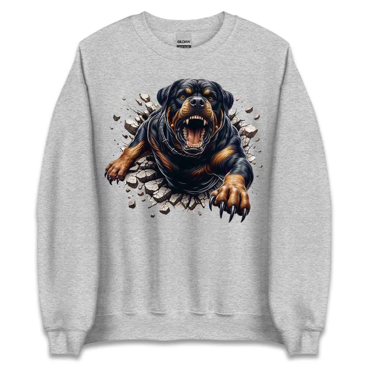 Rottweiler Breaking Through Wall 3D Realistic Powerful Rottweiler Dog | PRODUCT CODE: RTWLREBKNWLDS