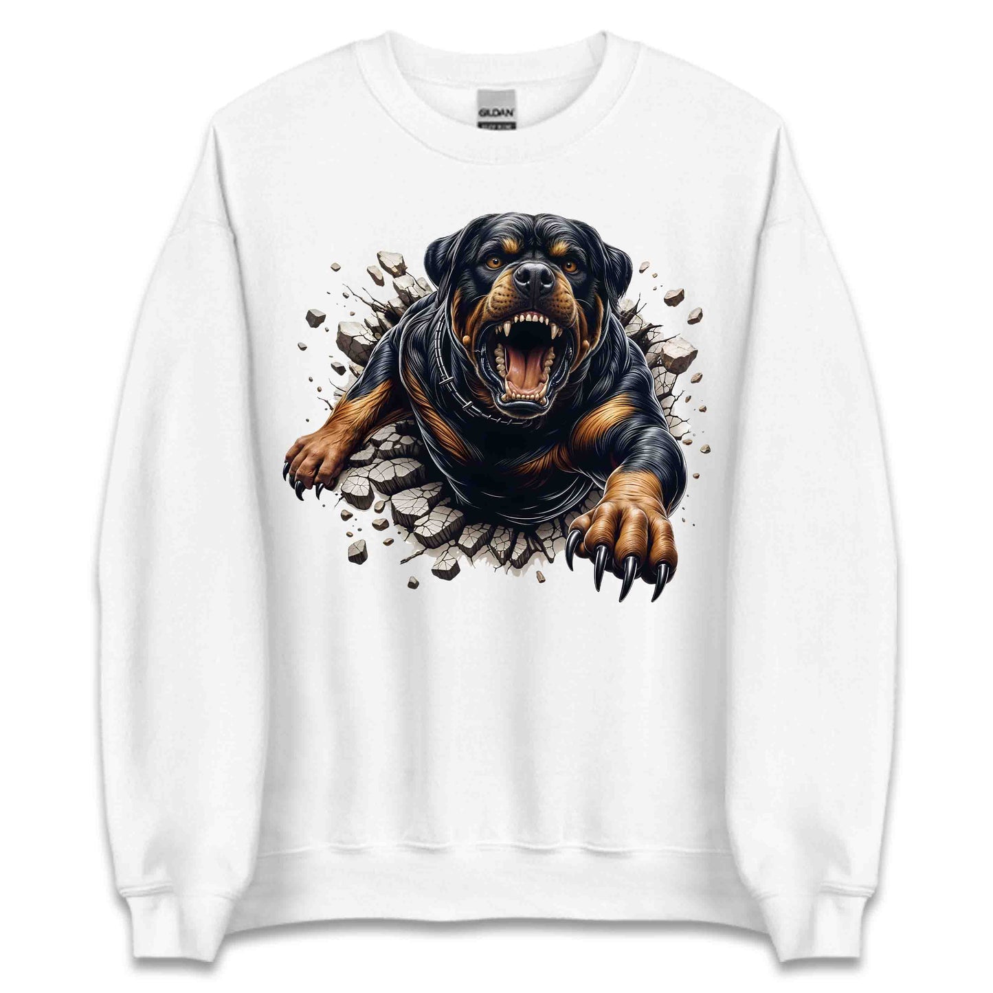 Rottweiler Breaking Through Wall 3D Realistic Powerful Rottweiler Dog | PRODUCT CODE: RTWLREBKNWLDS