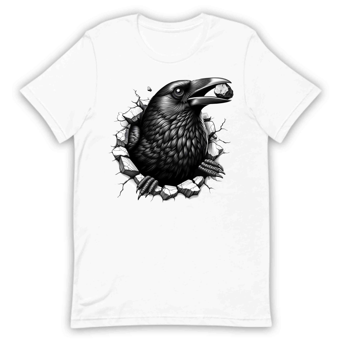 Raven Breaking Through Wall 3D Realistic Fierce Crow | PRODUCT CODE: RVNBRKTHBWDK