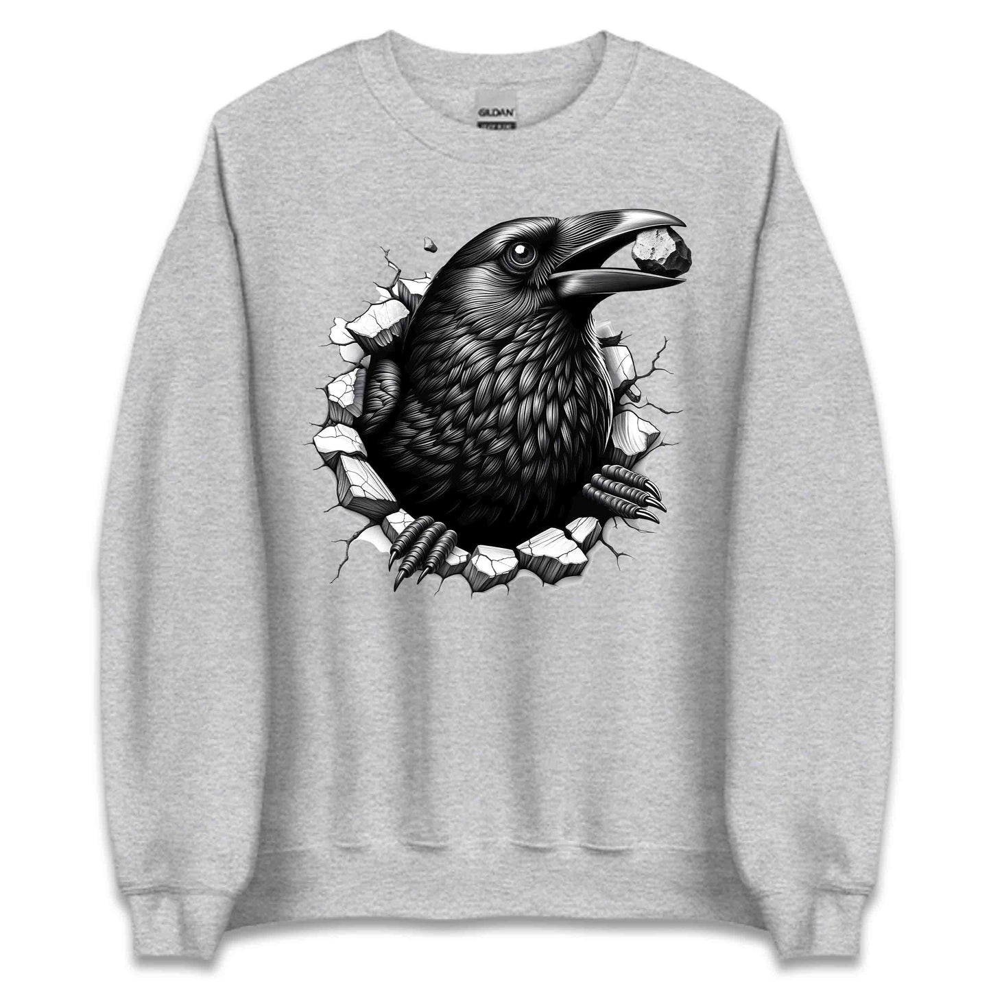 Raven Breaking Through Wall 3D Realistic Fierce Crow | PRODUCT CODE: RVNBRKTHBWDK