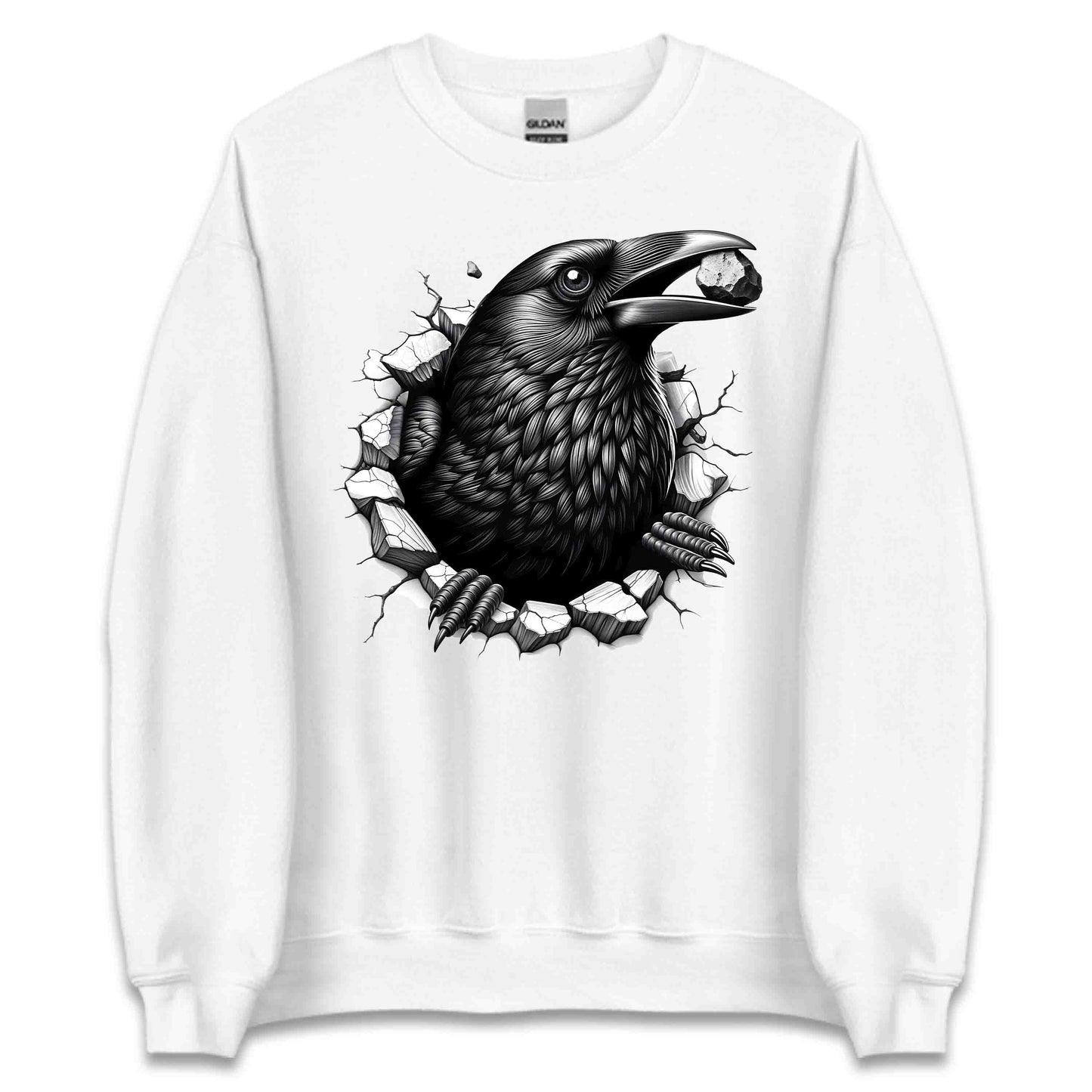 Raven Breaking Through Wall 3D Realistic Fierce Crow | PRODUCT CODE: RVNBRKTHBWDK