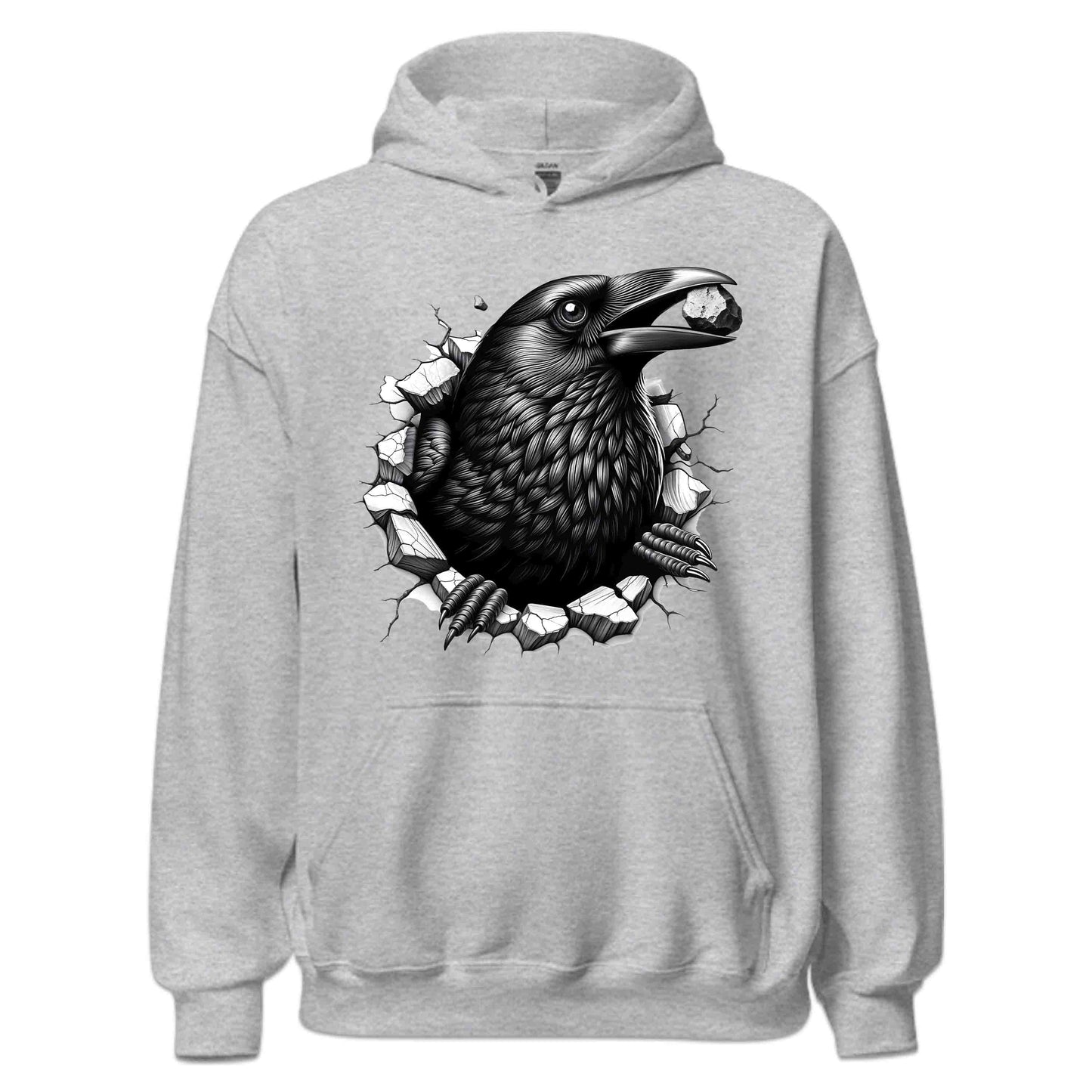 Raven Breaking Through Wall 3D Realistic Fierce Crow | PRODUCT CODE: RVNBRKTHBWDK