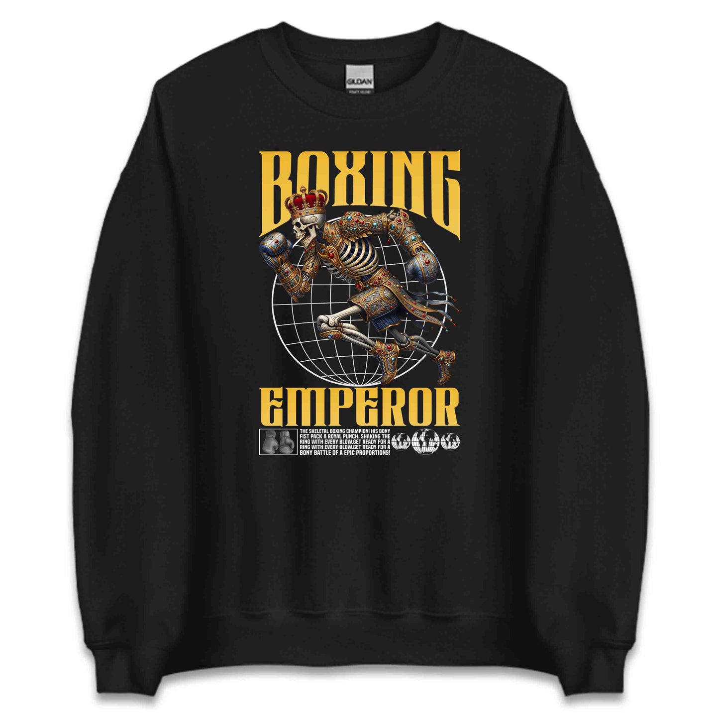 Royal King Boxing Skeleton Crowned Champion Bone Fighter | PRODUCT CODE: RYLBXNGSKLNTO