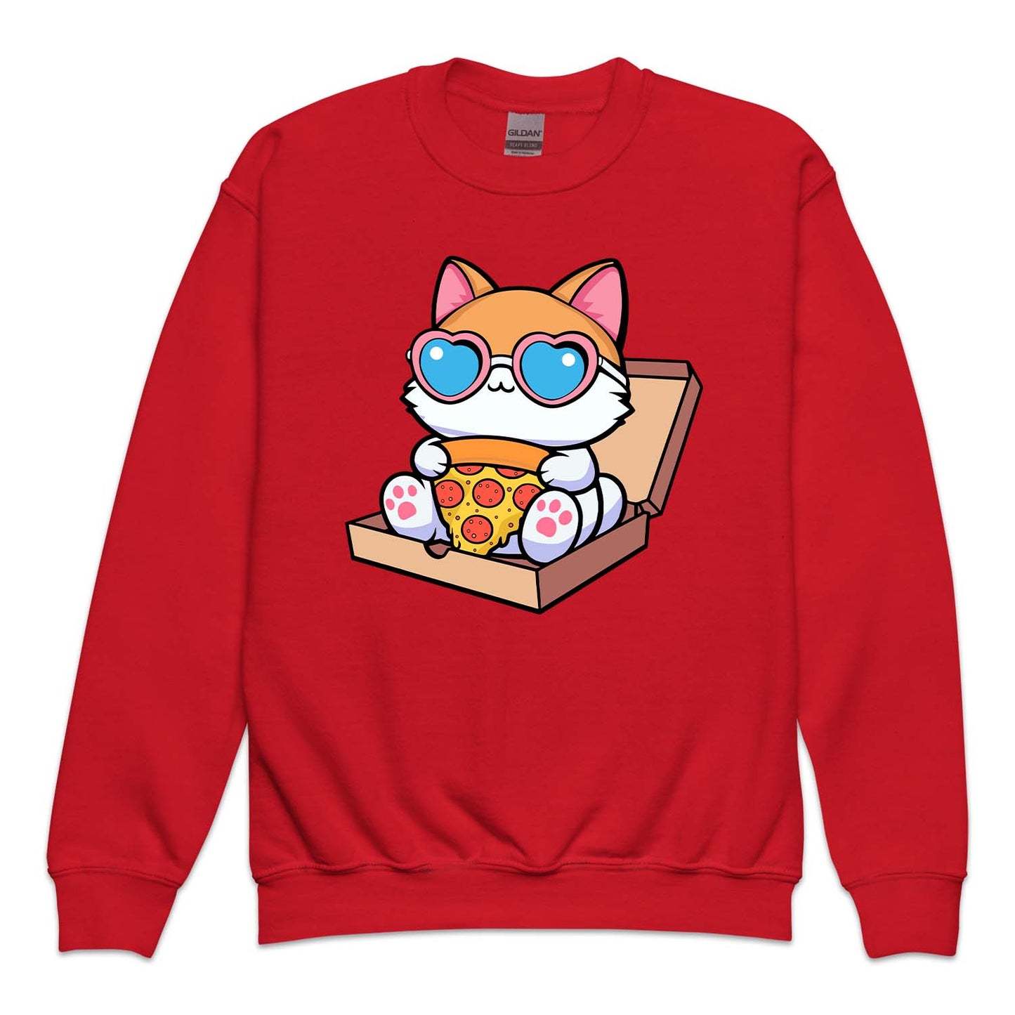 Cat Eating Pizza Funny Cat Pizza Party | PRODUCT CODE: FELINEATPZ