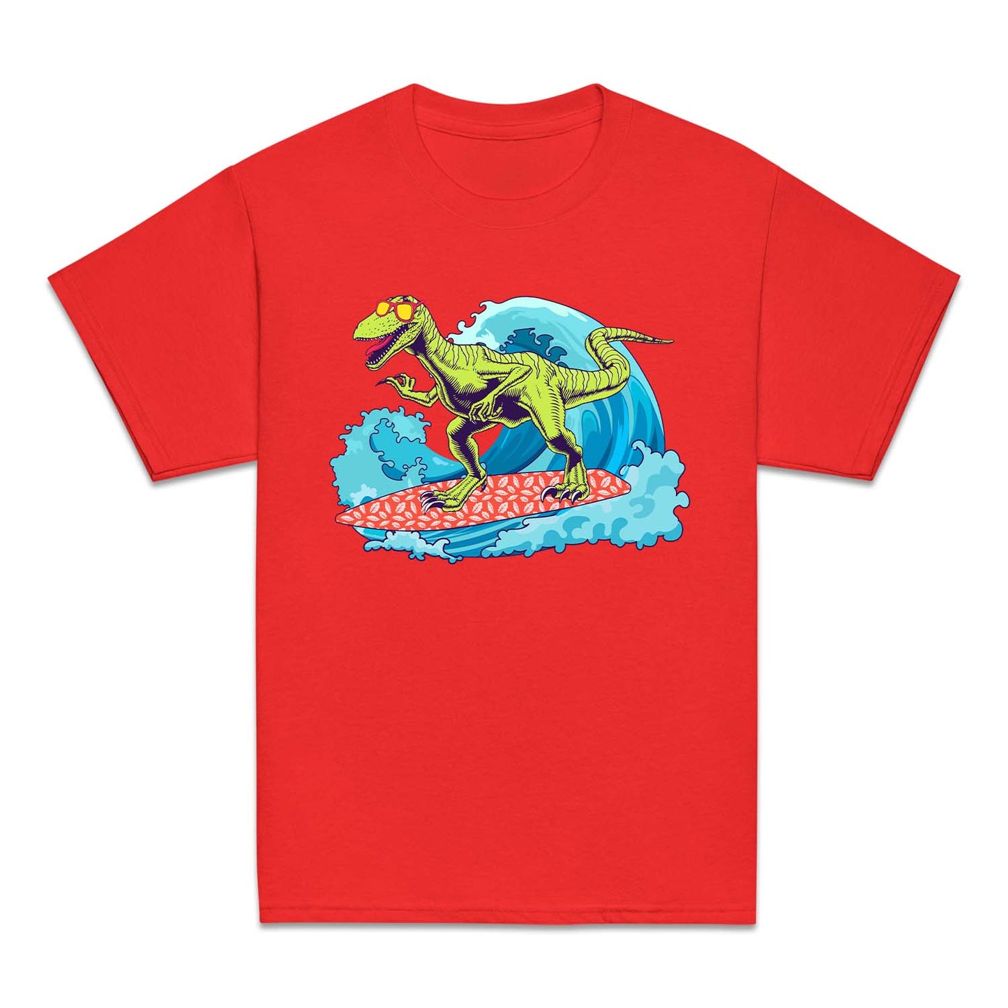 Dinosaur Surfing Beach Waves Summer Vacation | PRODUCT CODE: BECHWDINS