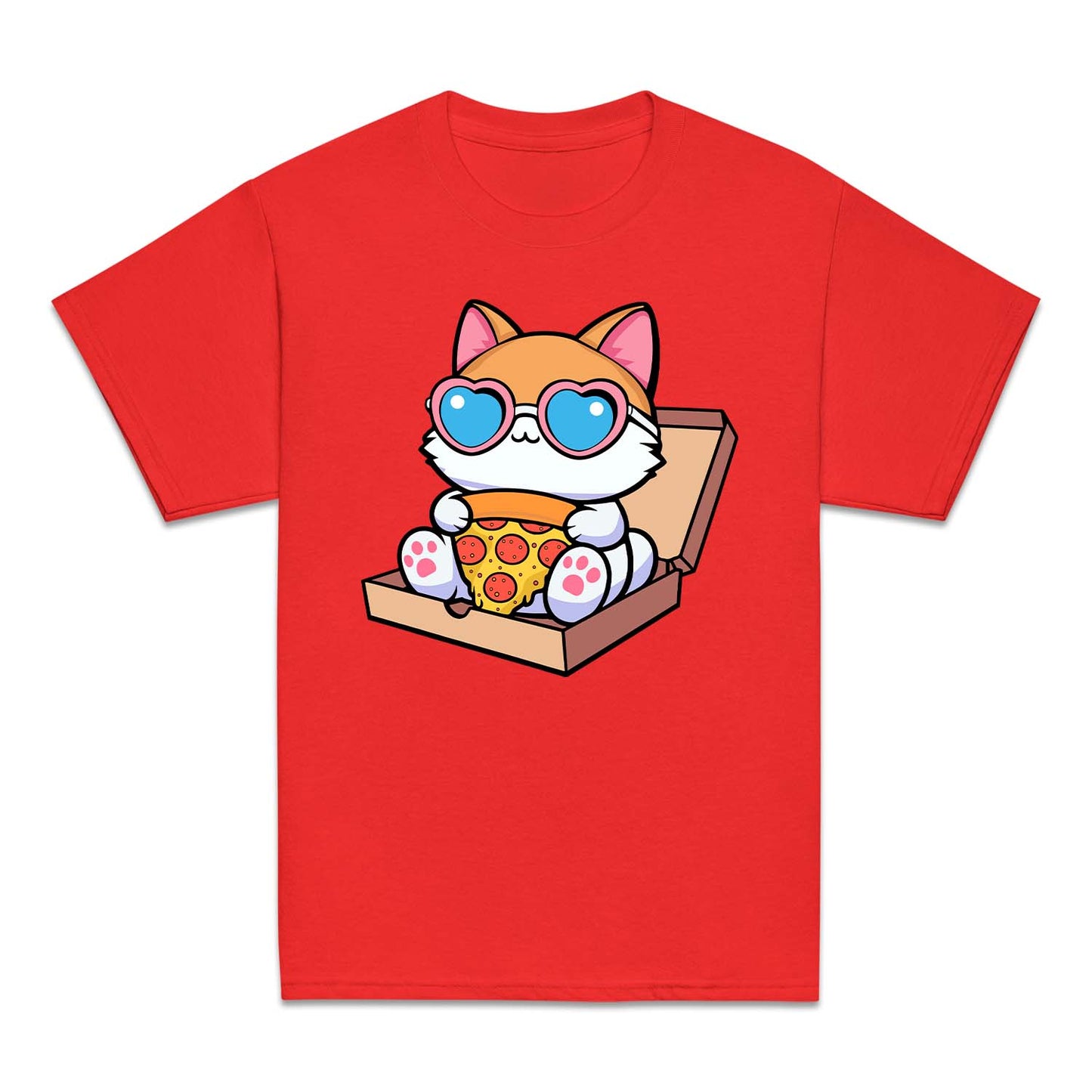 Cat Eating Pizza Funny Cat Pizza Party | PRODUCT CODE: FELINEATPZ