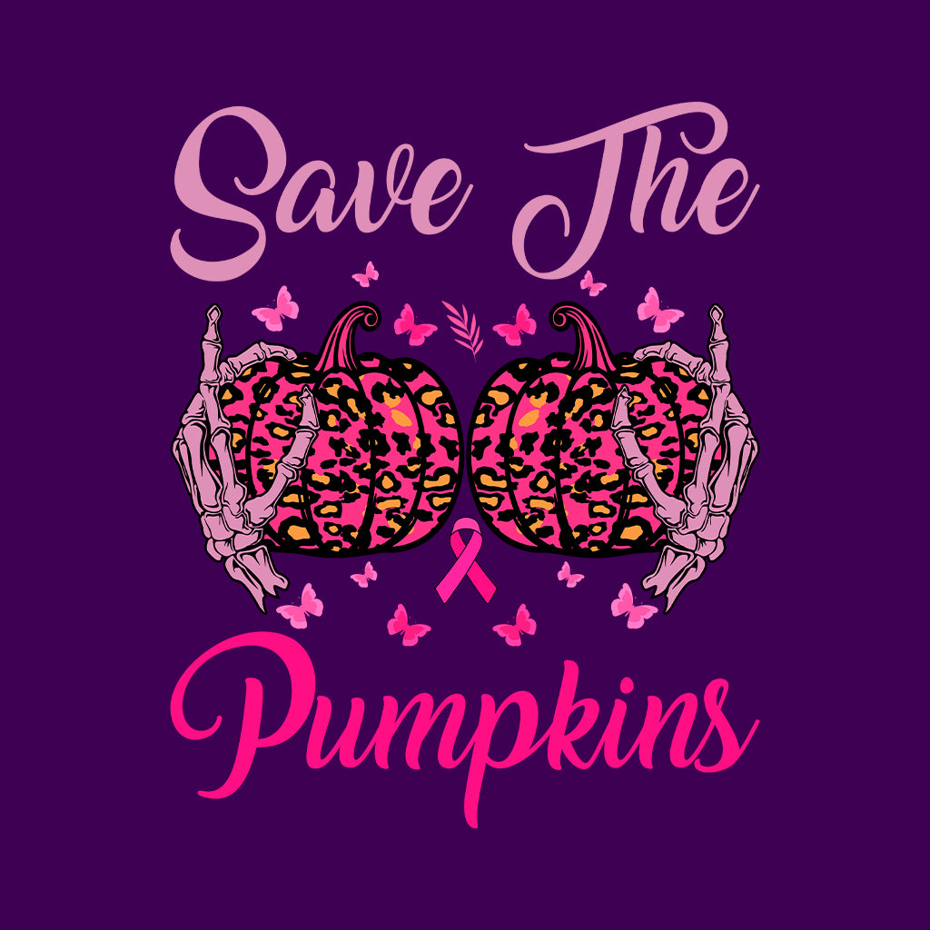 Save The Pumpkins Skeleton Hands Halloween Breast Cancer | PRODUCT CODE: SAHEPKMBRS