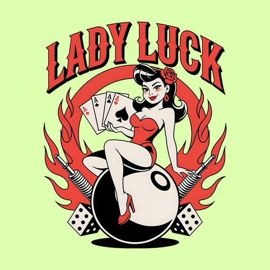 Sexy Lady Luck Gambler T-Shirt, Pin-Up Cards & Flames Sweatshirt, Rockabilly Poker Night Casino Vibes Hoodie | PRODUCT CODE: SAXIJWEJKG