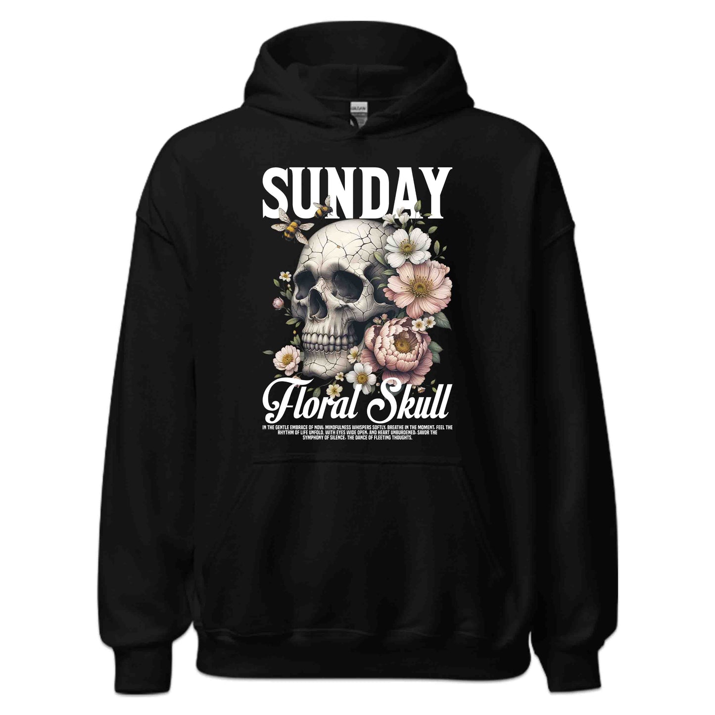 Sunday Floral Skull Blossoming Flowers Nature Lovers | PRODUCT CODE: SDNYKLUFLORB