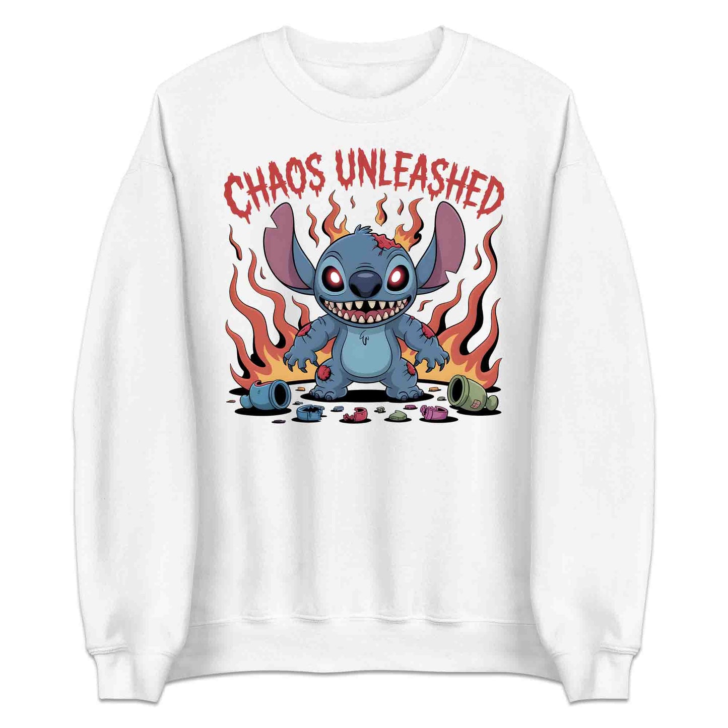 Disney Stitch Chaos Unleashed T-Shirt, Creepy Halloween Sweatshirt, Spooky Cartoon Hoodie | PRODUCT CODE: SERTGFXYTU