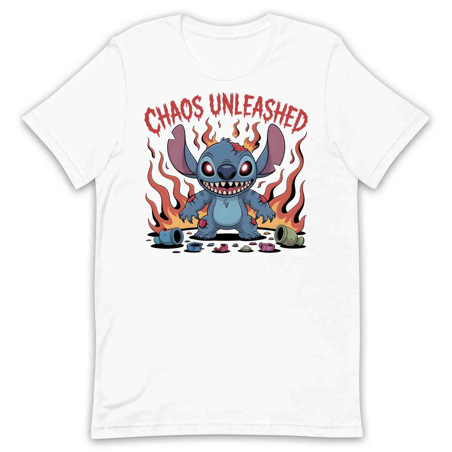 Disney Stitch Chaos Unleashed T-Shirt, Creepy Halloween Sweatshirt, Spooky Cartoon Hoodie | PRODUCT CODE: SERTGFXYTU