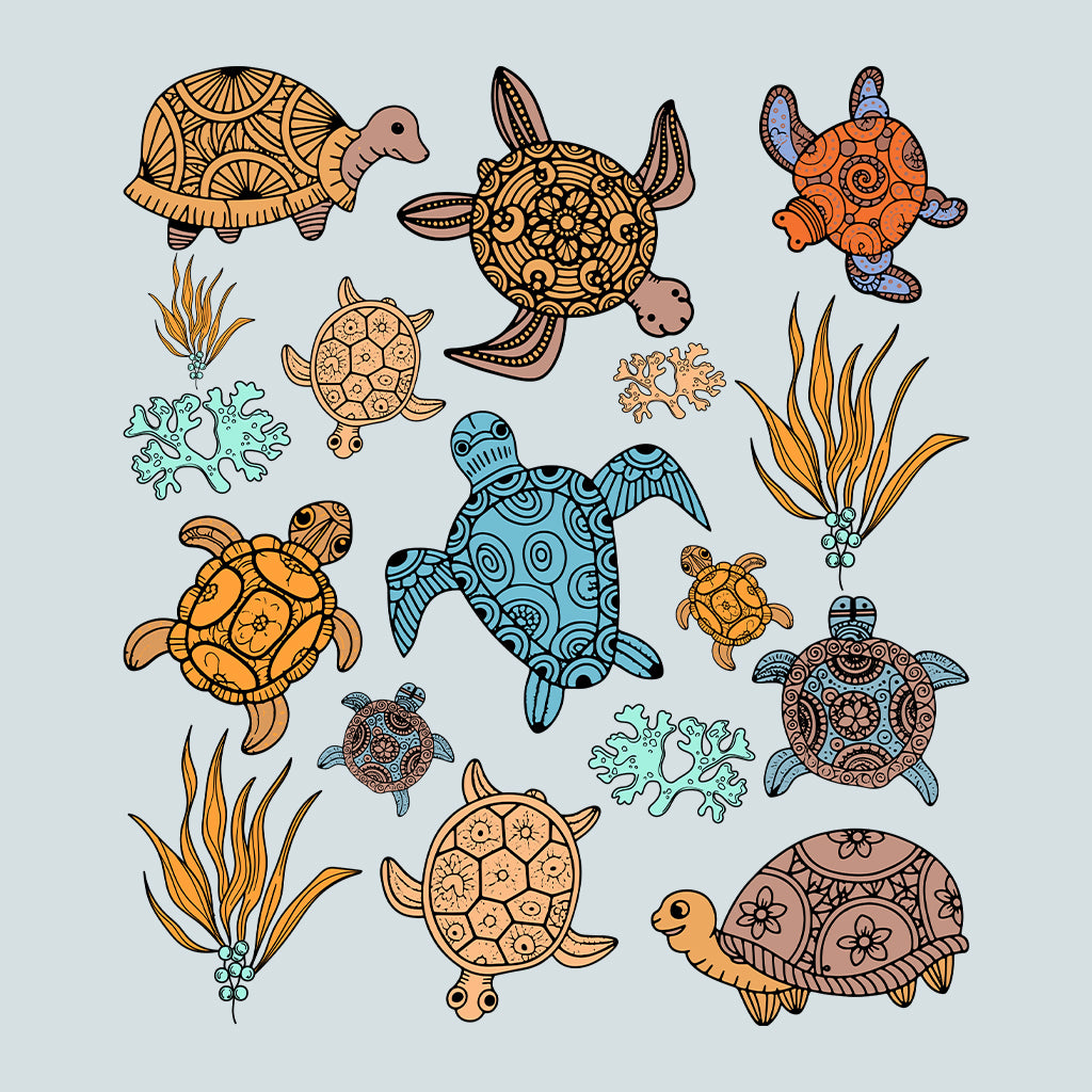 Retro Sea Turtle Collection Ocean Wildlife | PRODUCT CODE: SETRLCOLVN