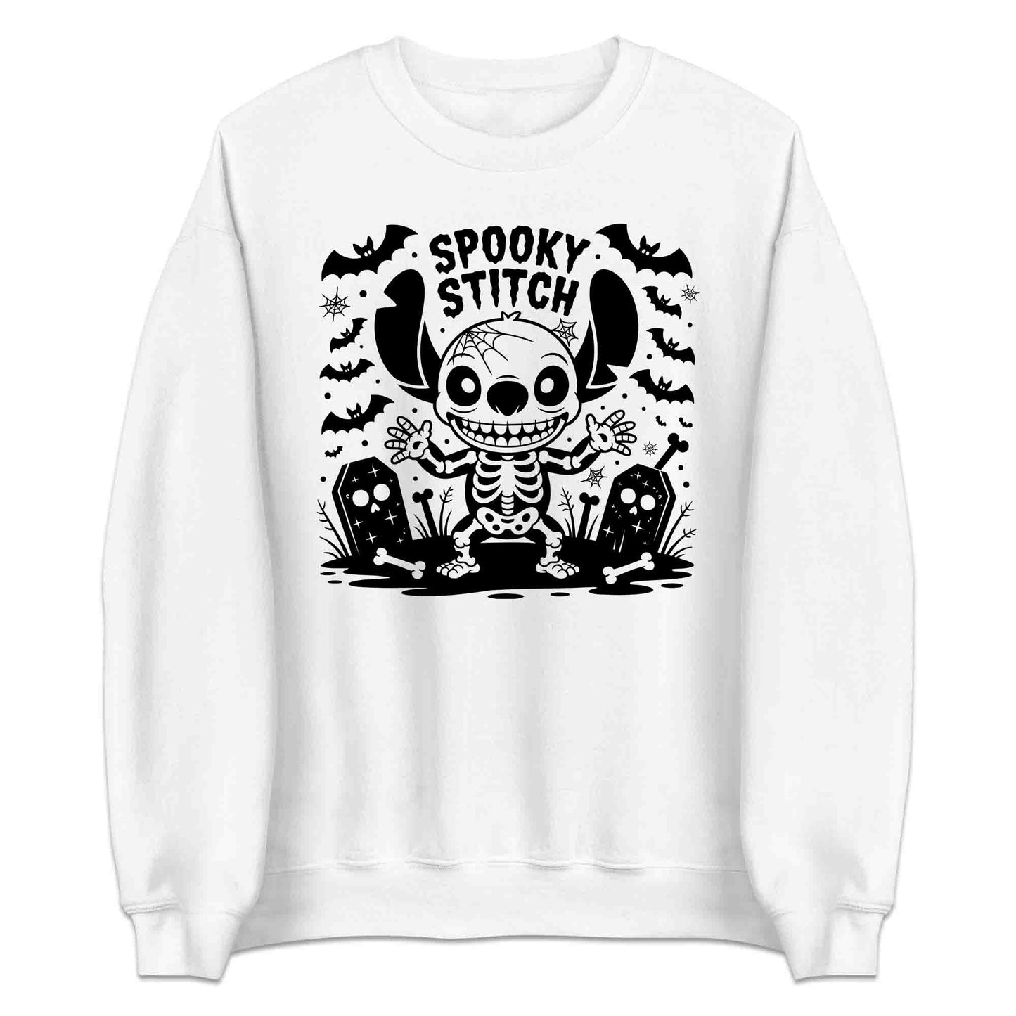 Spooky Stitch Skeleton T-Shirt, Disney Halloween Sweatshirt, Ohana Graveyard Hoodie | PRODUCT CODE: SKJEWROCH