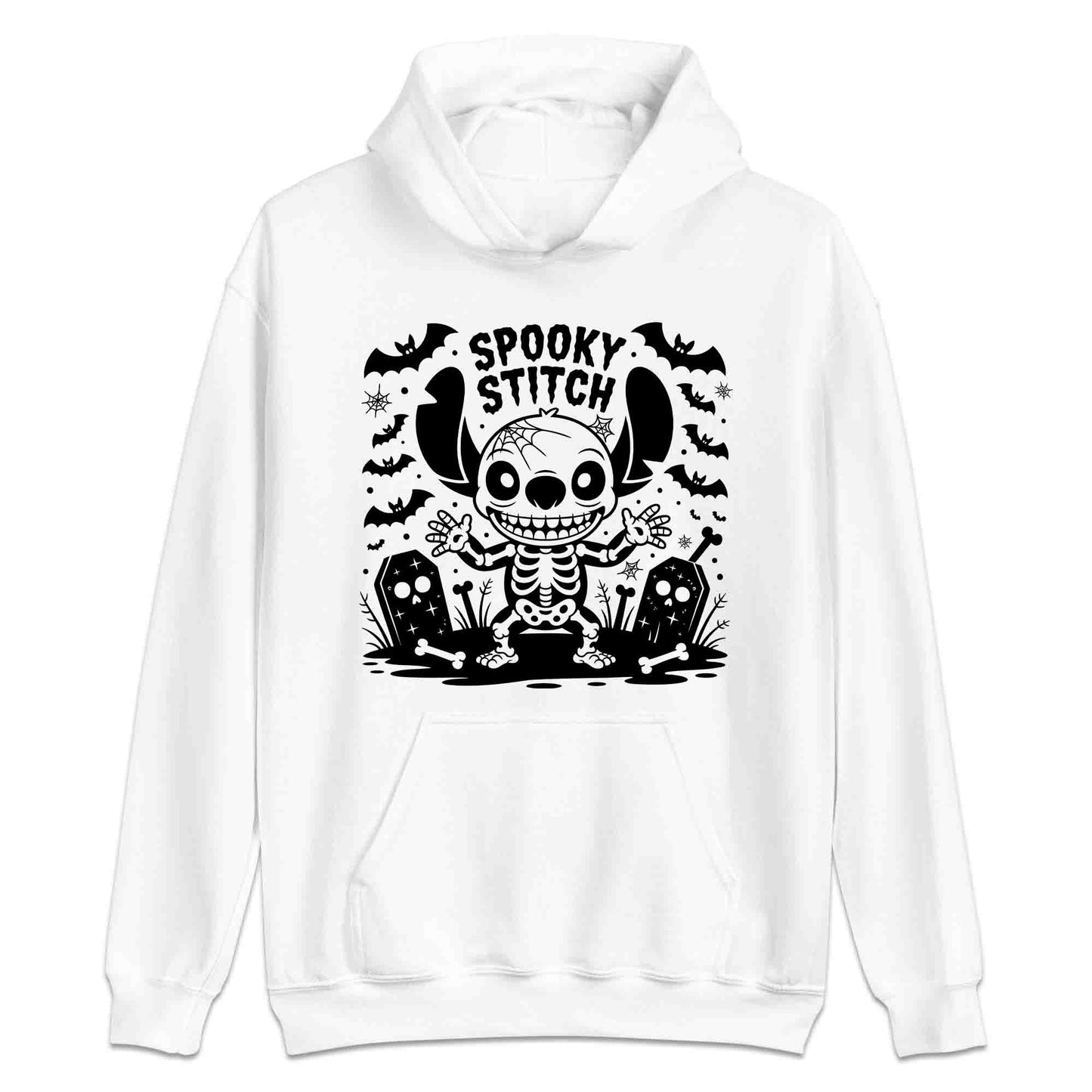 Spooky Stitch Skeleton T-Shirt, Disney Halloween Sweatshirt, Ohana Graveyard Hoodie | PRODUCT CODE: SKJEWROCH