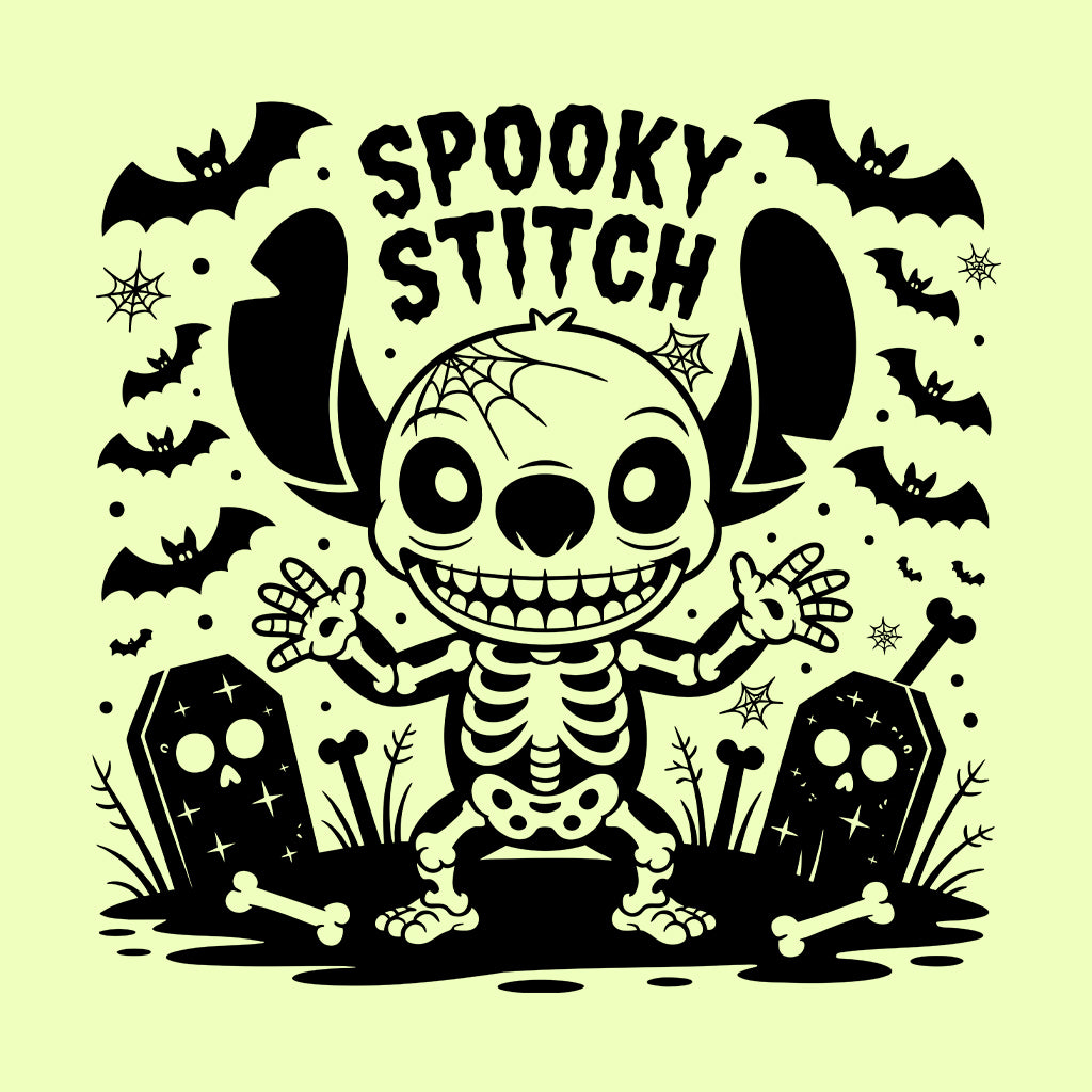 Spooky Stitch Skeleton T-Shirt, Disney Halloween Sweatshirt, Ohana Graveyard Hoodie | PRODUCT CODE: SKJEWROCH