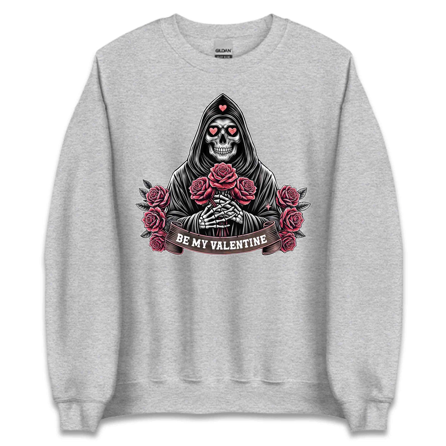 Be My Valentine Skeleton Gothic Skull with Roses Romantic Dark Souls | PRODUCT CODE: SKLNPHOLREDB