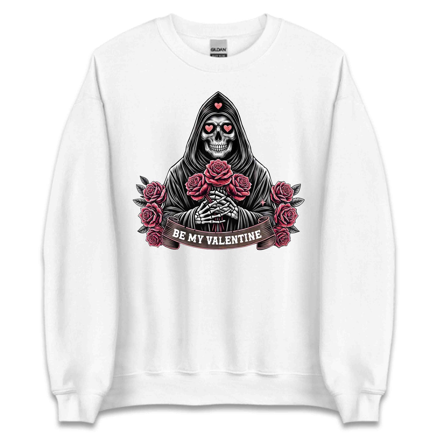 Be My Valentine Skeleton Gothic Skull with Roses Romantic Dark Souls | PRODUCT CODE: SKLNPHOLREDB