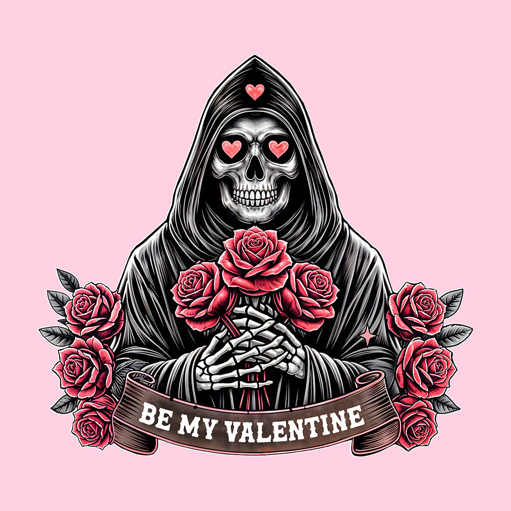 Be My Valentine Skeleton Gothic Skull with Roses Romantic Dark Souls | PRODUCT CODE: SKLNPHOLREDB