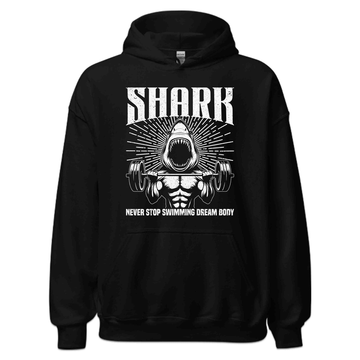 Shark Never Stop Swimming Dream Body Weightlifting Shark Gym | PRODUCT CODE: SKRHGMYNVRT