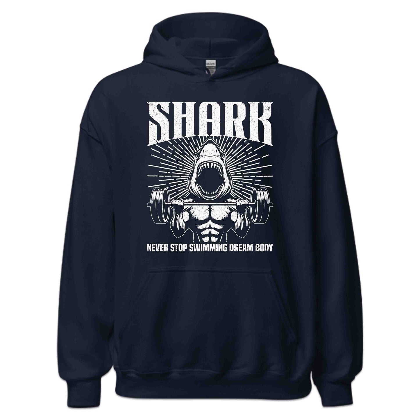 Shark Never Stop Swimming Dream Body Weightlifting Shark Gym | PRODUCT CODE: SKRHGMYNVRT
