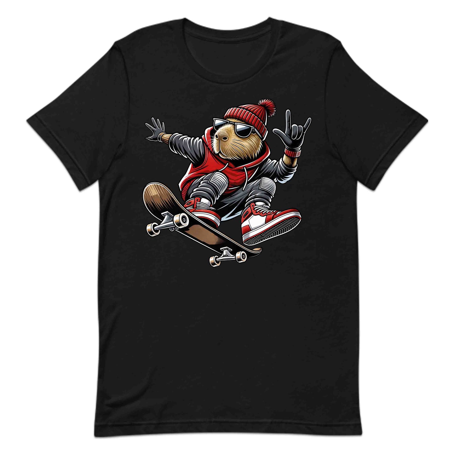 Skateboarding Capybara Animal Lover Streetwear Urban Rodents Skaters | PRODUCT CODE: SKTBRDCPANML