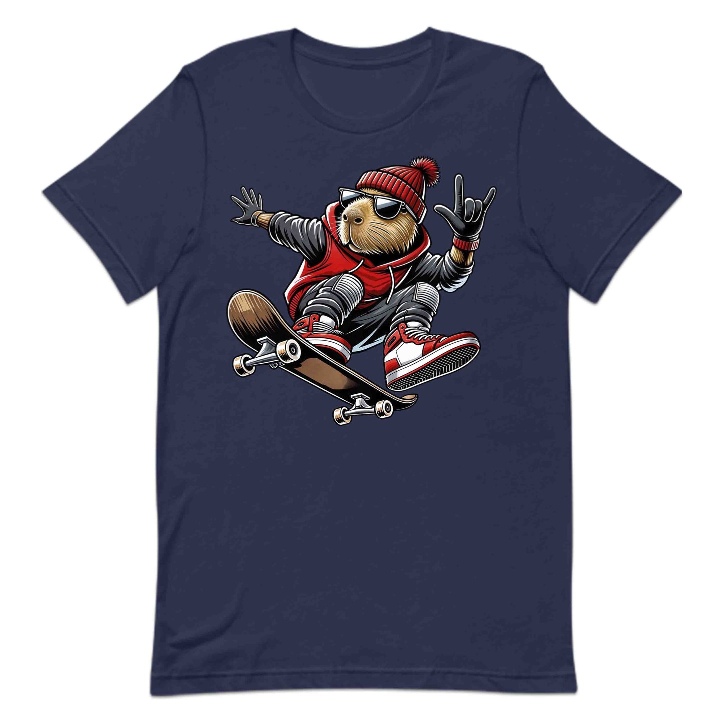 Skateboarding Capybara Animal Lover Streetwear Urban Rodents Skaters | PRODUCT CODE: SKTBRDCPANML