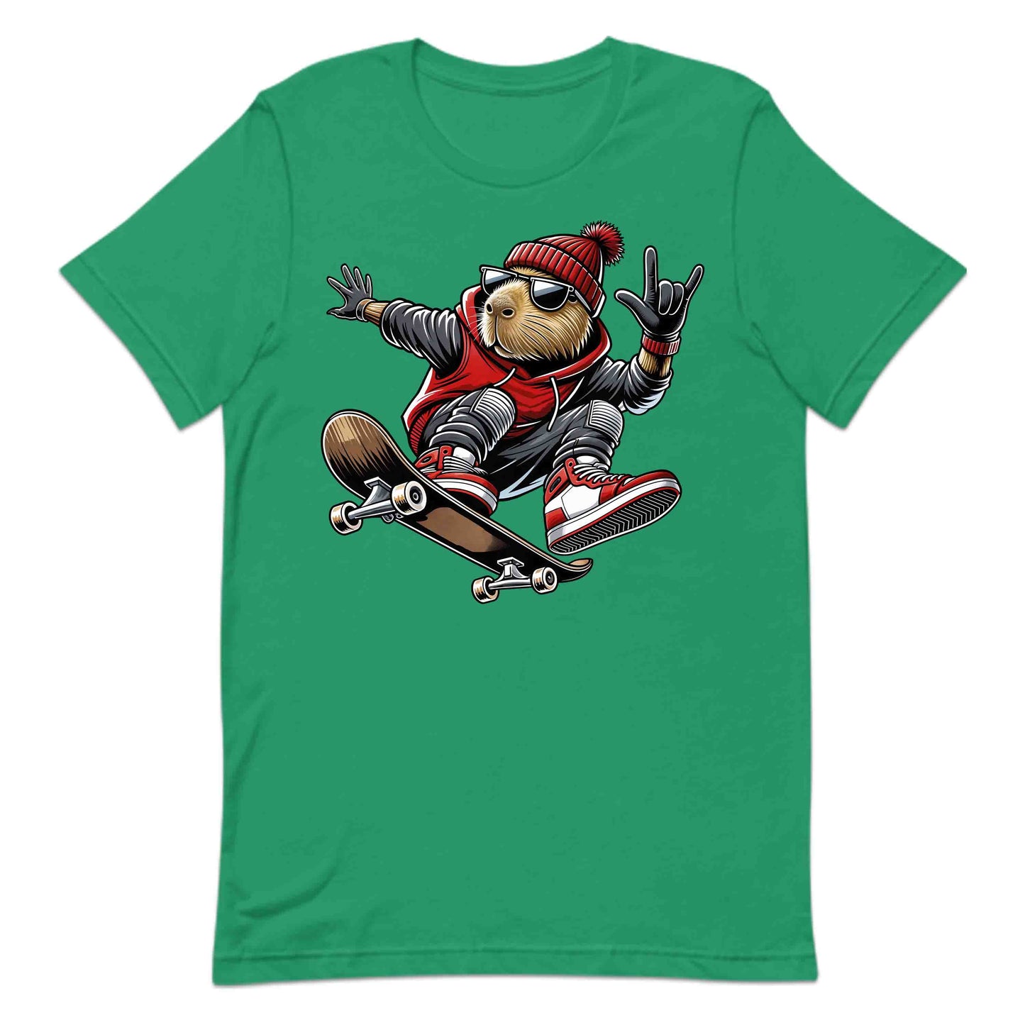 Skateboarding Capybara Animal Lover Streetwear Urban Rodents Skaters | PRODUCT CODE: SKTBRDCPANML