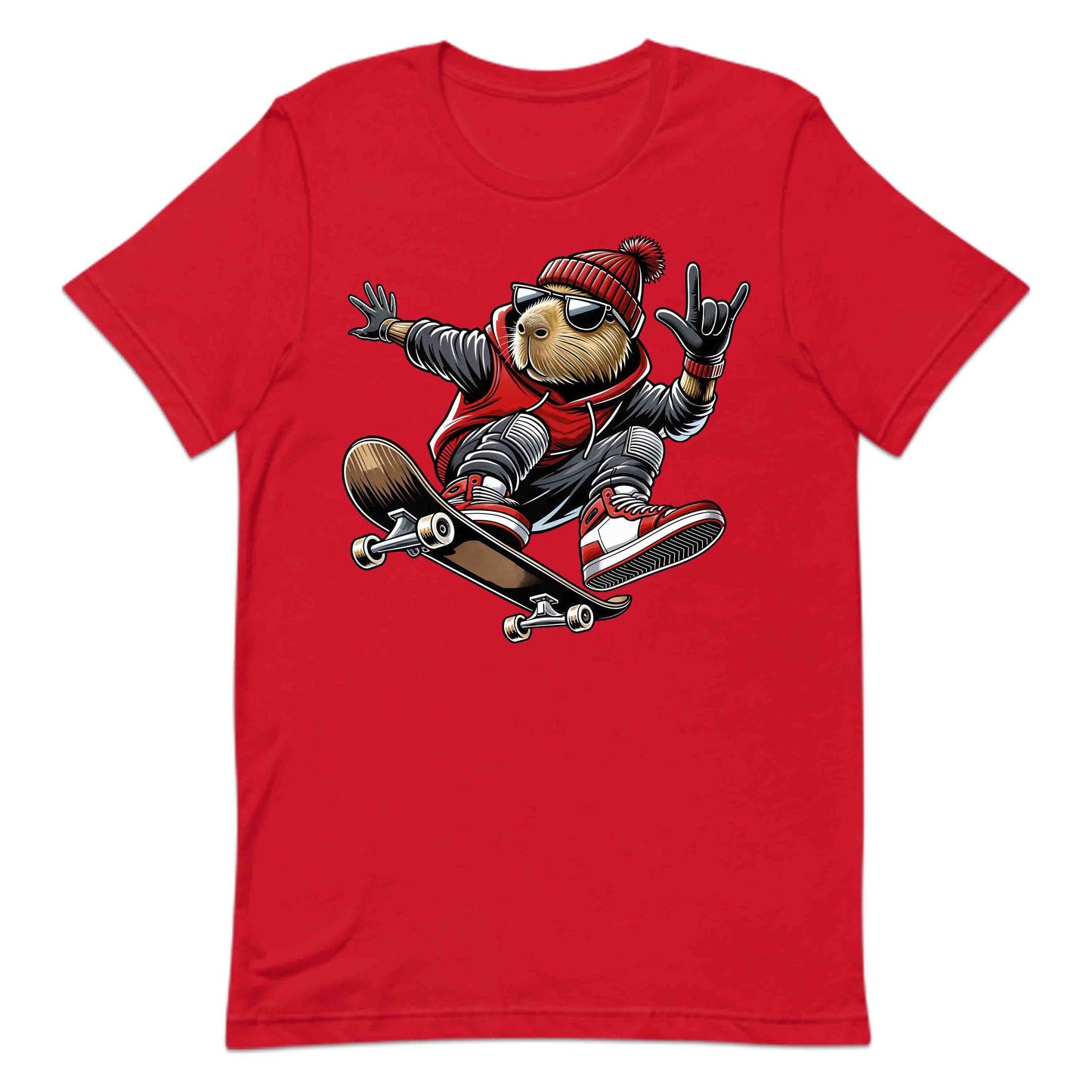 Skateboarding Capybara Animal Lover Streetwear Urban Rodents Skaters | PRODUCT CODE: SKTBRDCPANML