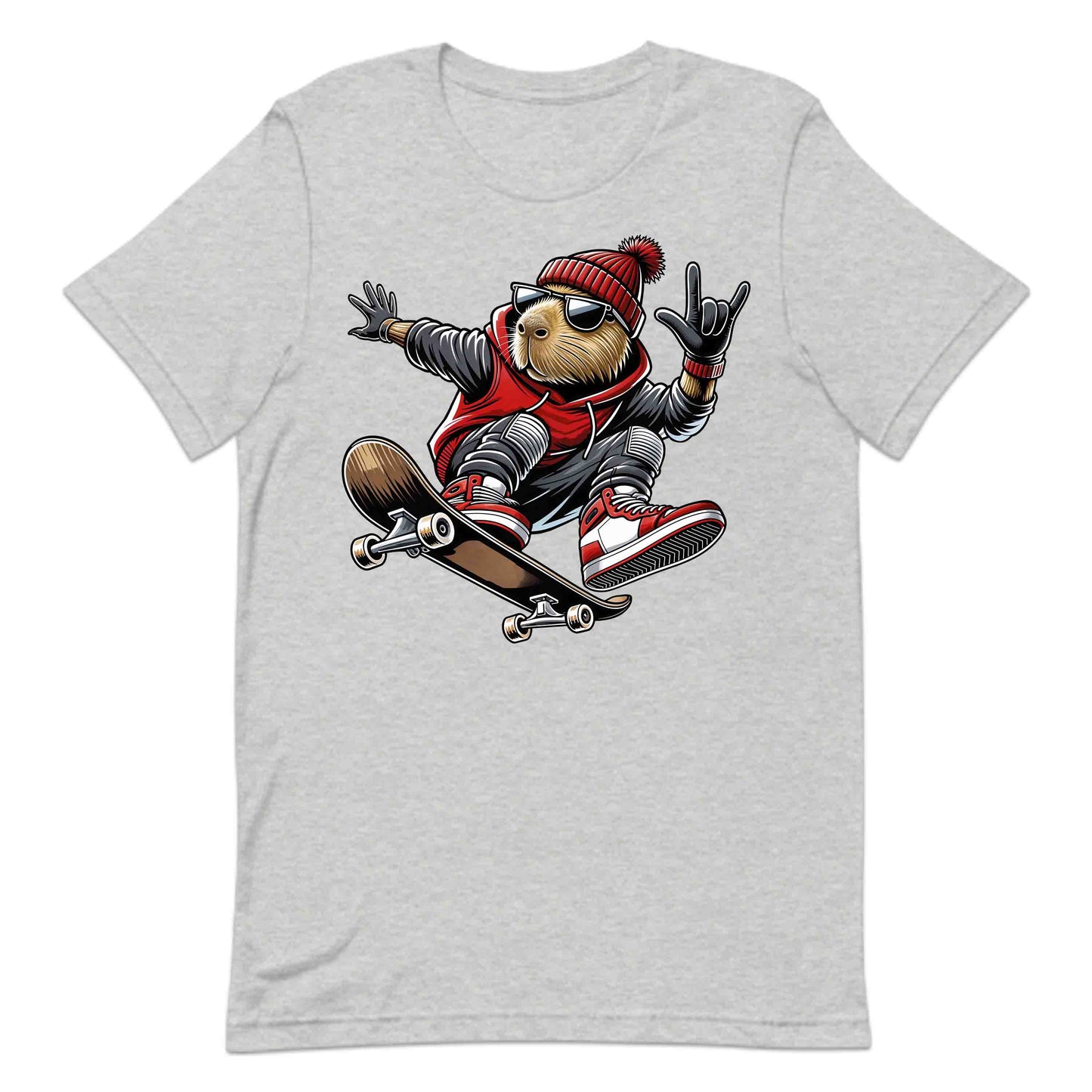 Skateboarding Capybara Animal Lover Streetwear Urban Rodents Skaters | PRODUCT CODE: SKTBRDCPANML