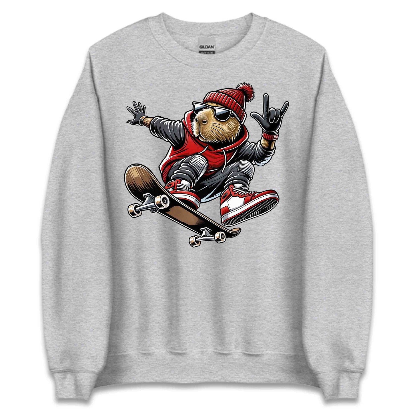 Skateboarding Capybara Animal Lover Streetwear Urban Rodents Skaters | PRODUCT CODE: SKTBRDCPANML