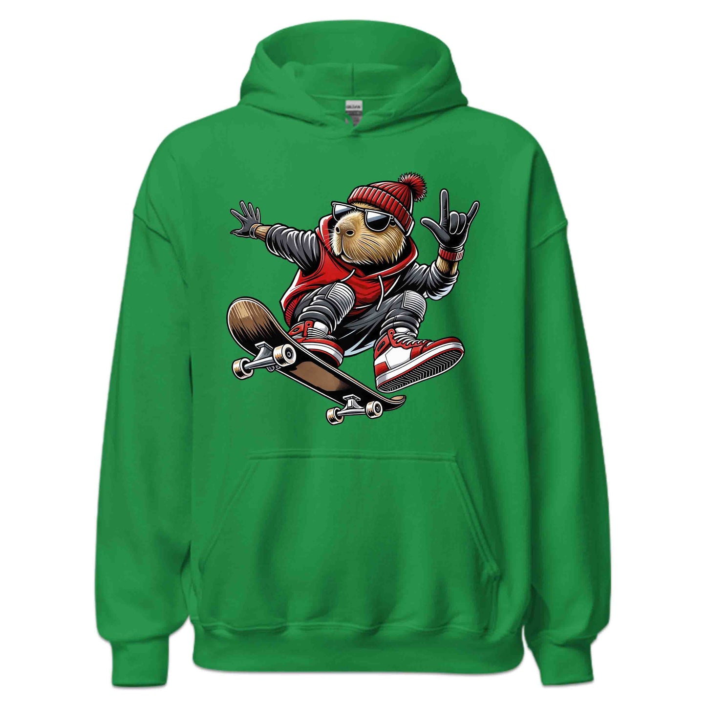 Skateboarding Capybara Animal Lover Streetwear Urban Rodents Skaters | PRODUCT CODE: SKTBRDCPANML