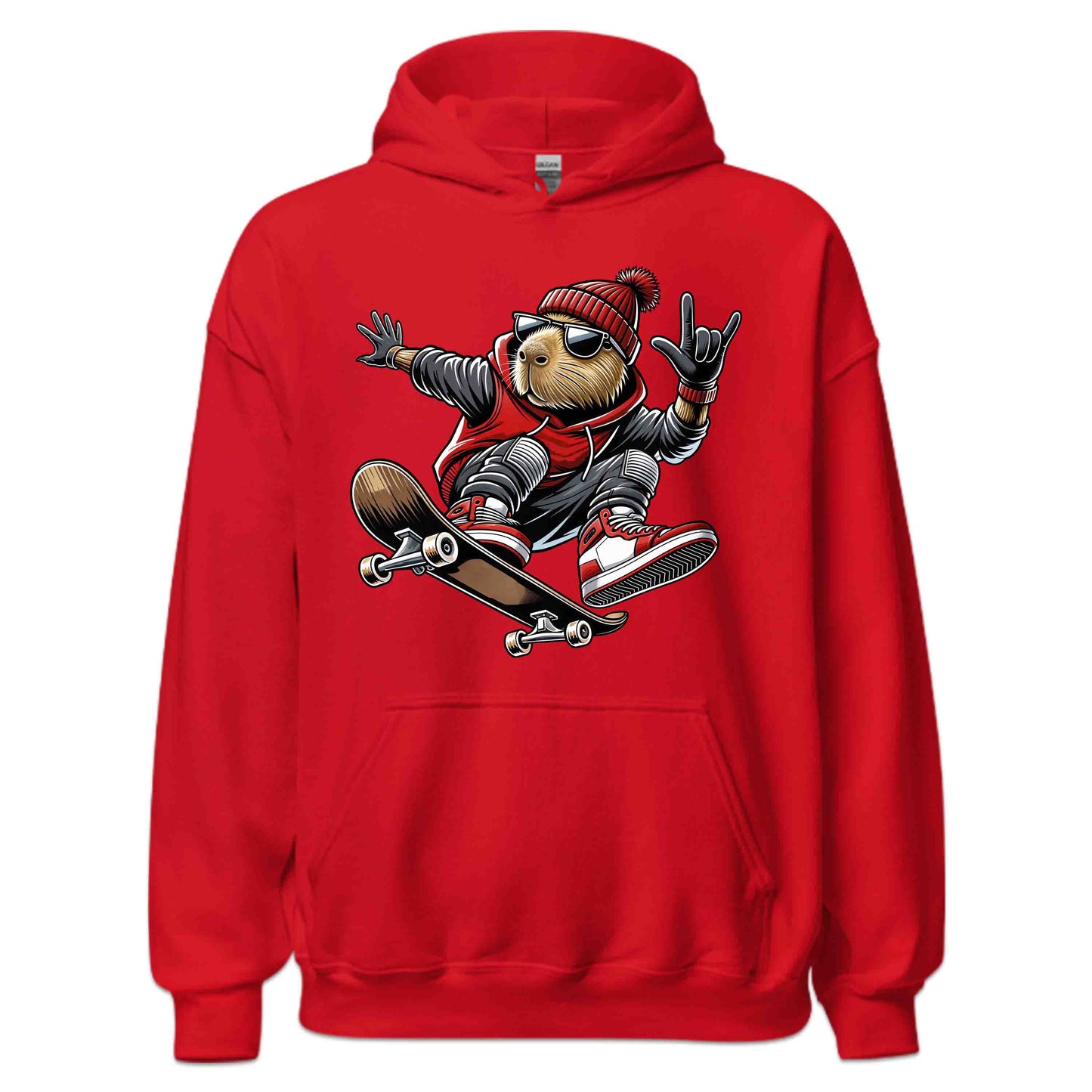 Skateboarding Capybara Animal Lover Streetwear Urban Rodents Skaters | PRODUCT CODE: SKTBRDCPANML