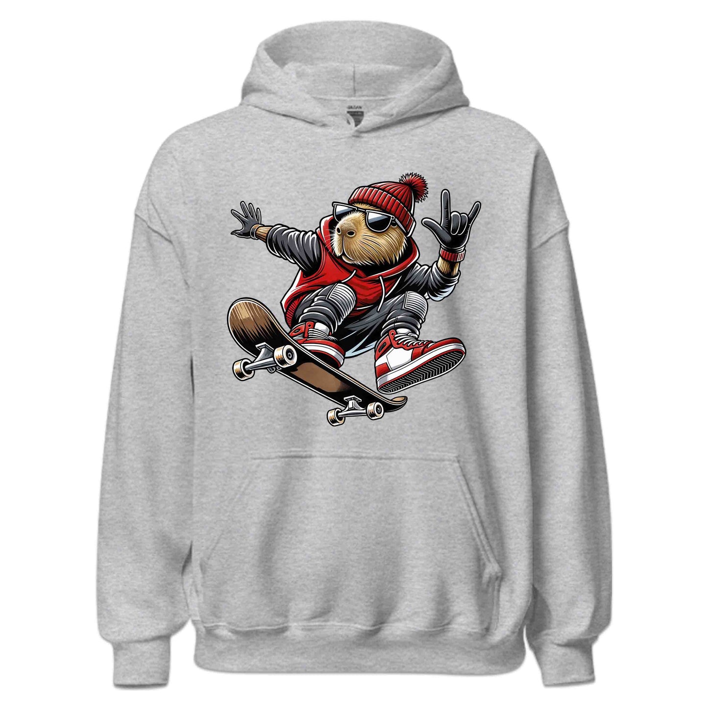 Skateboarding Capybara Animal Lover Streetwear Urban Rodents Skaters | PRODUCT CODE: SKTBRDCPANML