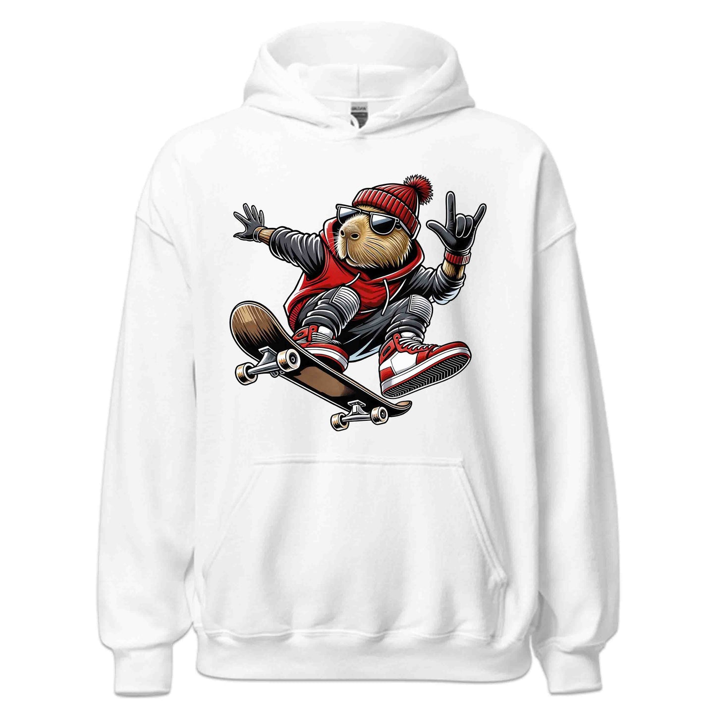 Skateboarding Capybara Animal Lover Streetwear Urban Rodents Skaters | PRODUCT CODE: SKTBRDCPANML