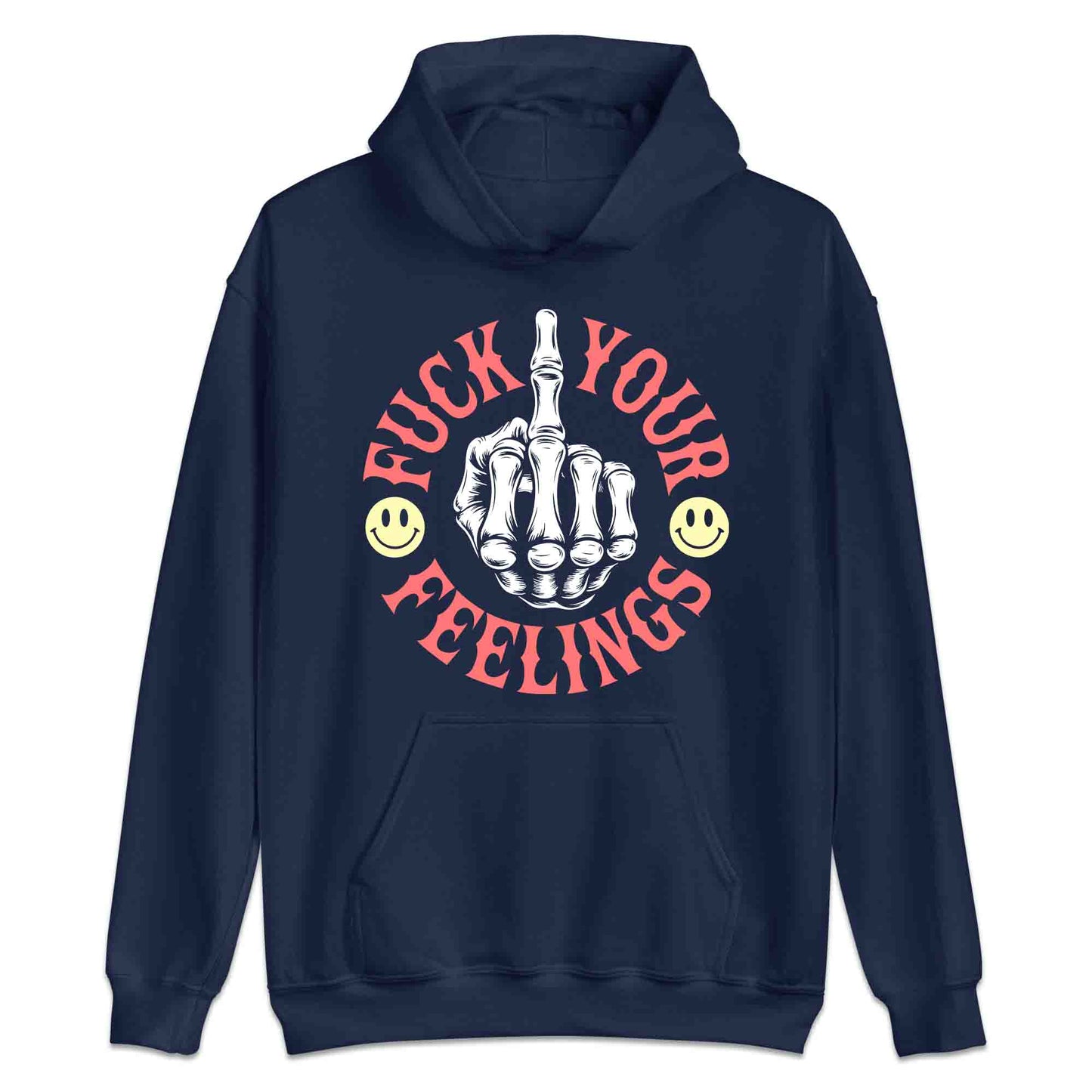 Skeleton Middle Finger T-Shirt, Dark Humor Sweatshirt, Sarcastic Rebel Hoodie | PRODUCT CODE: SKWERFN