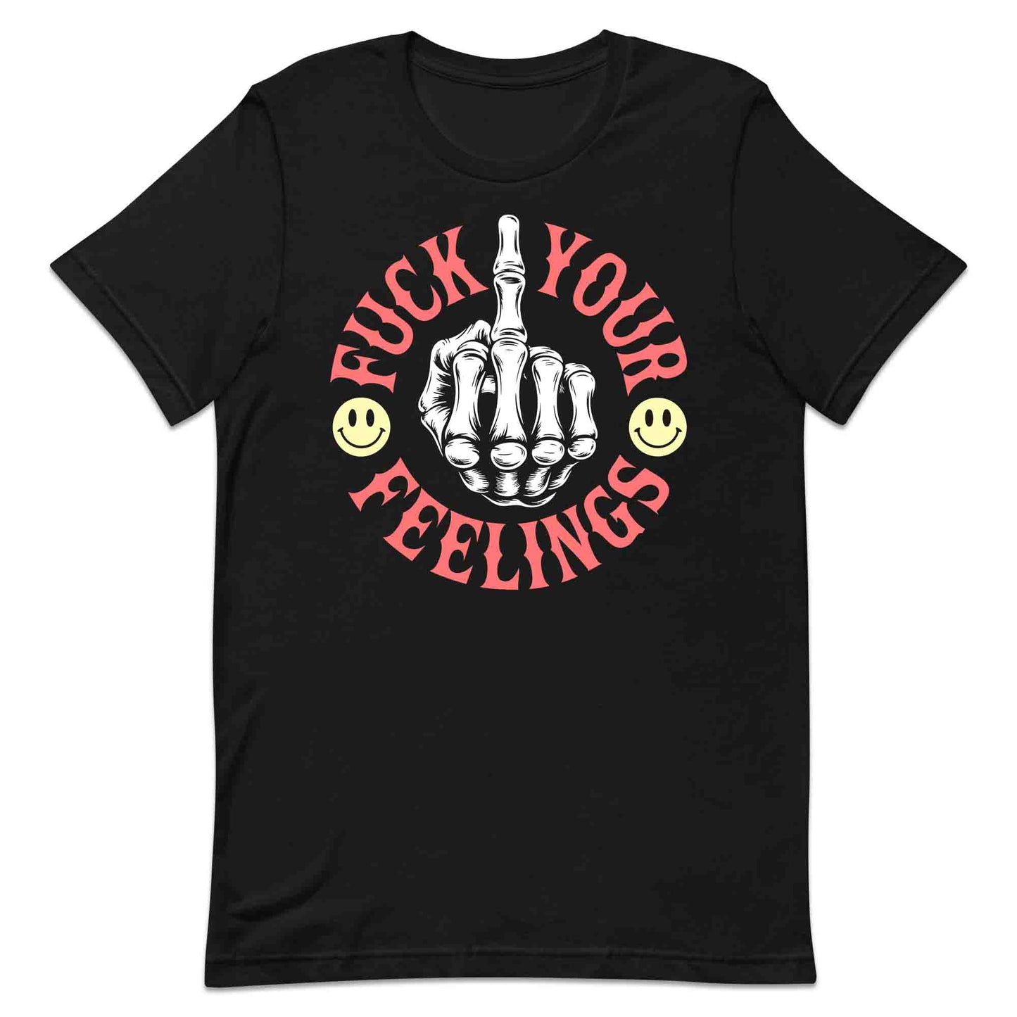 Skeleton Middle Finger T-Shirt, Dark Humor Sweatshirt, Sarcastic Rebel Hoodie | PRODUCT CODE: SKWERFN