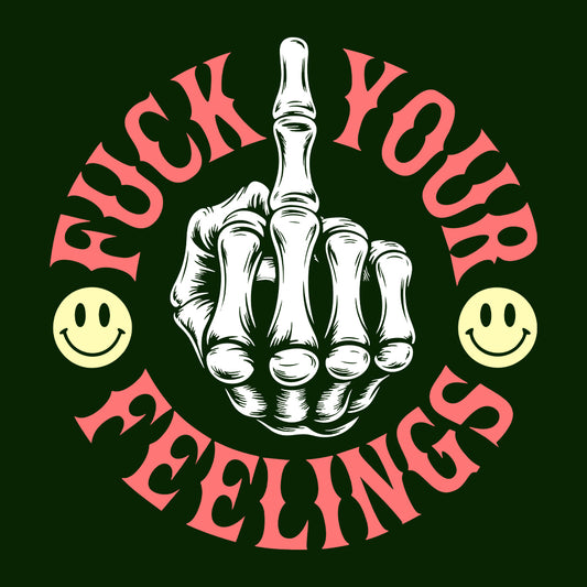 Skeleton Middle Finger T-Shirt, Dark Humor Sweatshirt, Sarcastic Rebel Hoodie | PRODUCT CODE: SKWERFN