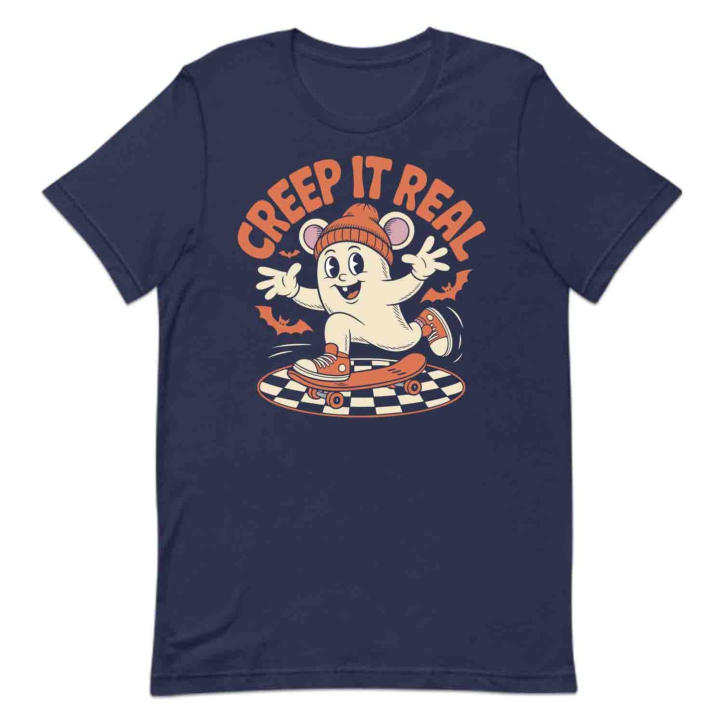 Skateboarding Ghost T-Shirt, Creep It Real Sweatshirt, Spooky Skater Hoodie | PRODUCT CODE: SKWRBAHSG
