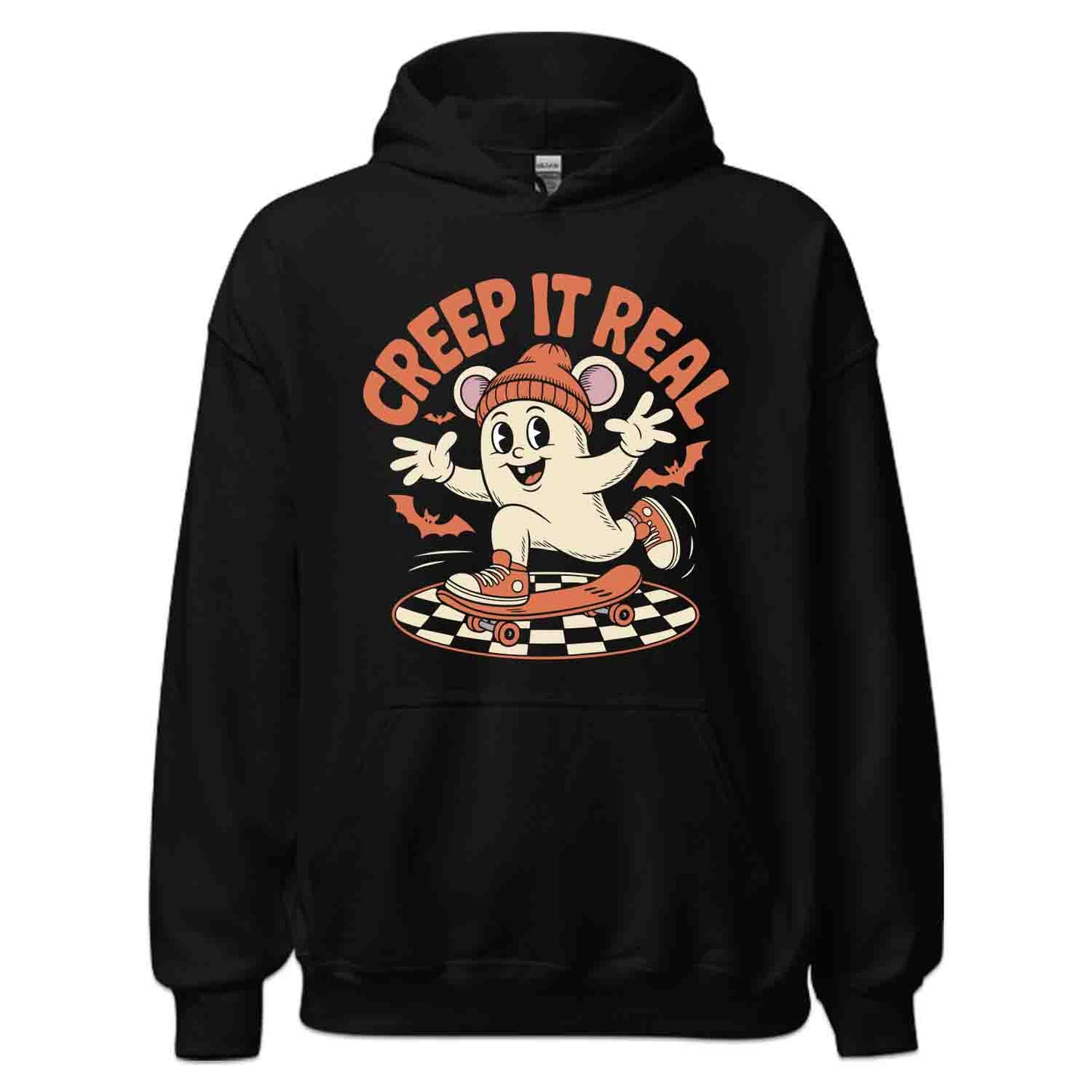 Skateboarding Ghost T-Shirt, Creep It Real Sweatshirt, Spooky Skater Hoodie | PRODUCT CODE: SKWRBAHSG