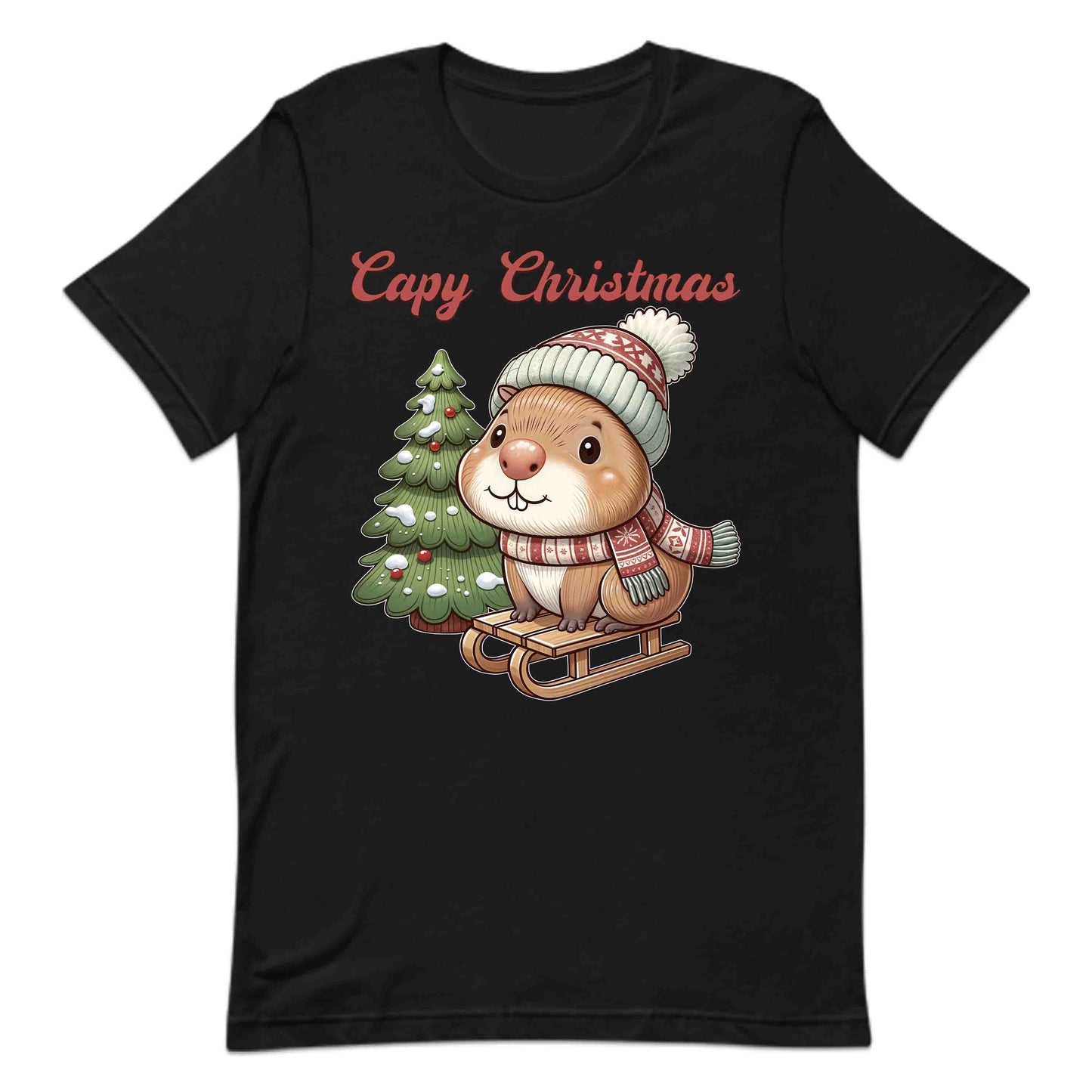 Capybara Christmas Sled Rodent Xmas | PRODUCT CODE: SLDECPYBRDNT