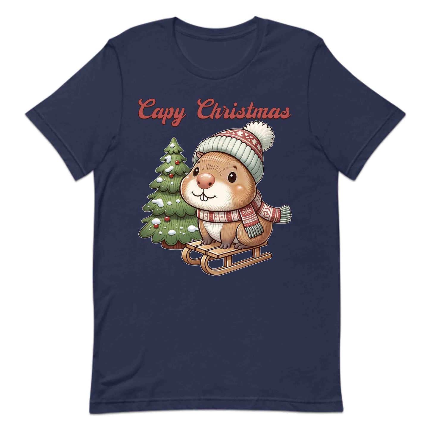 Capybara Christmas Sled Rodent Xmas | PRODUCT CODE: SLDECPYBRDNT