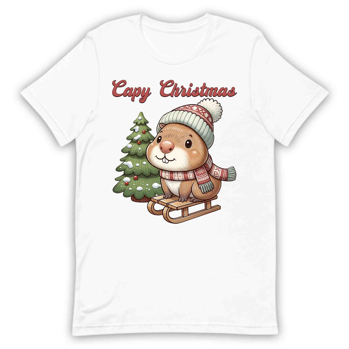 Capybara Christmas Sled Rodent Xmas | PRODUCT CODE: SLDECPYBRDNT