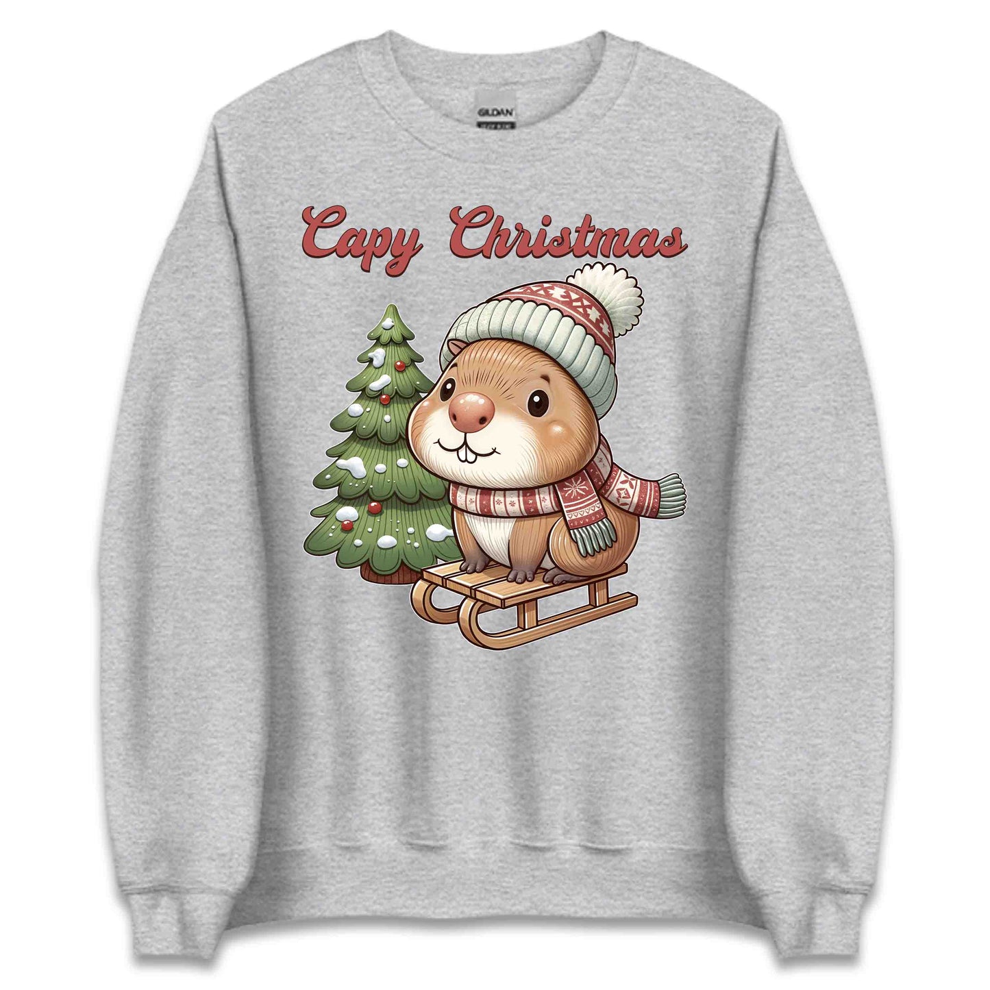 Capybara Christmas Sled Rodent Xmas | PRODUCT CODE: SLDECPYBRDNT