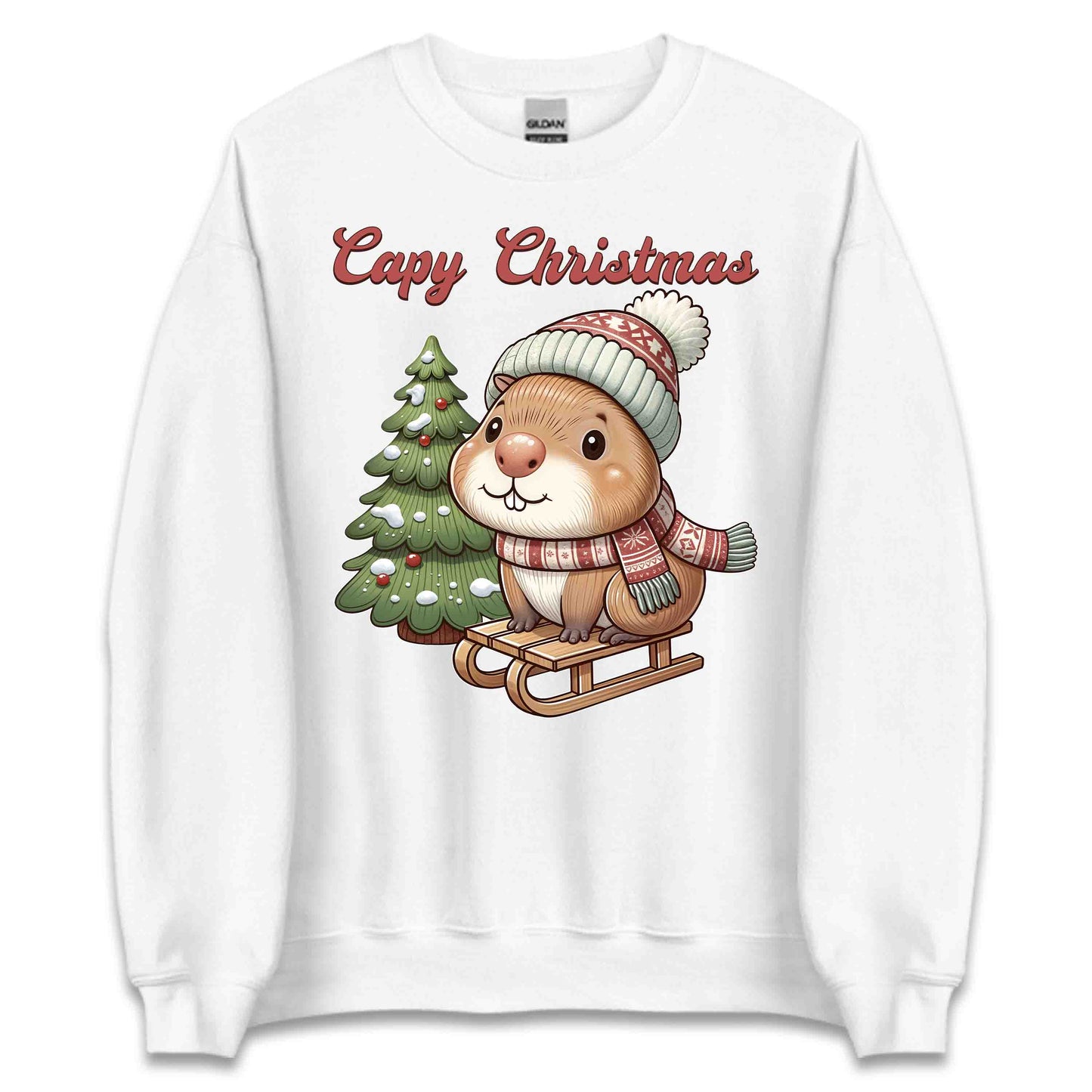 Capybara Christmas Sled Rodent Xmas | PRODUCT CODE: SLDECPYBRDNT